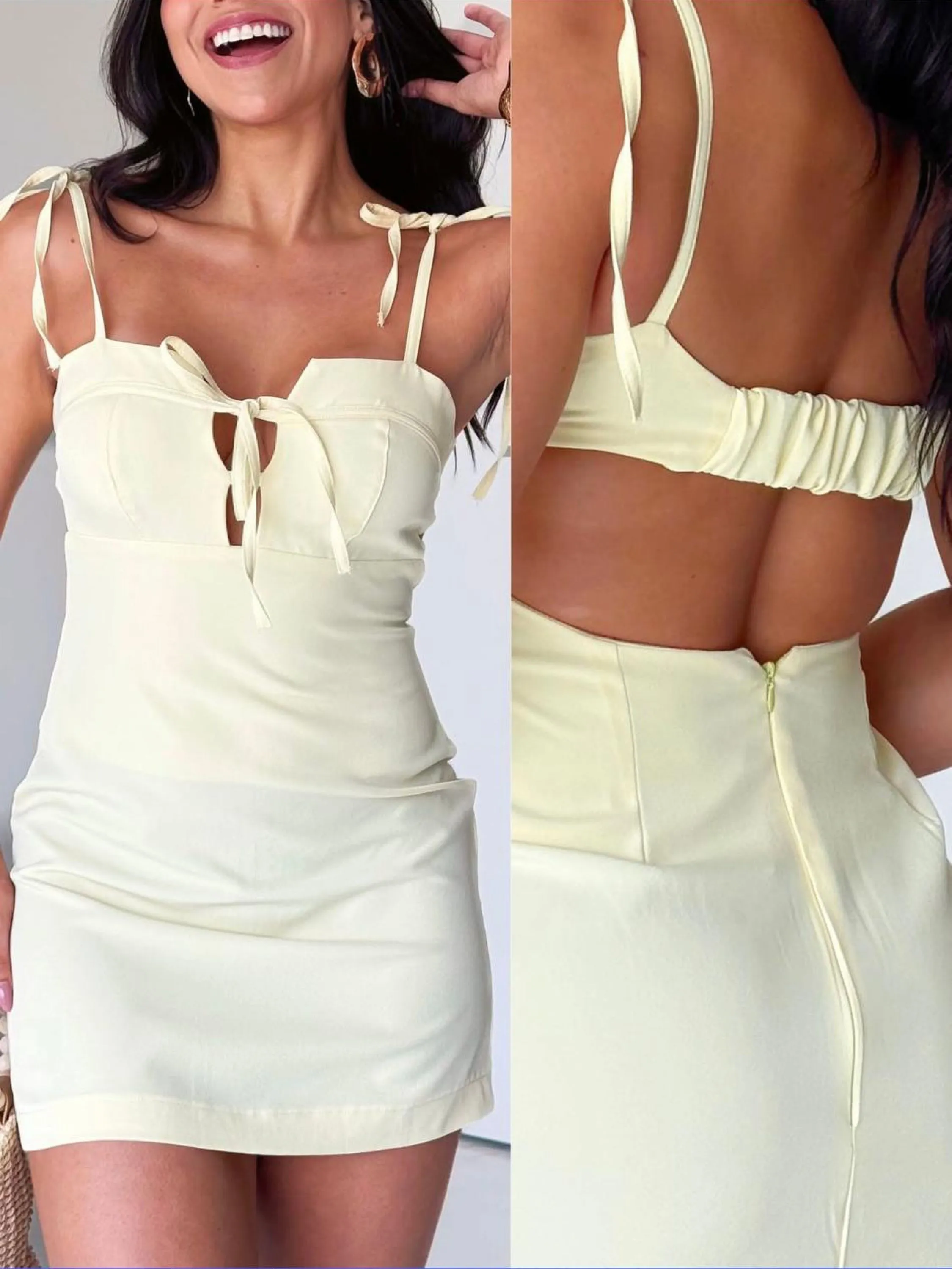 Vestido curto YY2832-3 (alfaiataria )