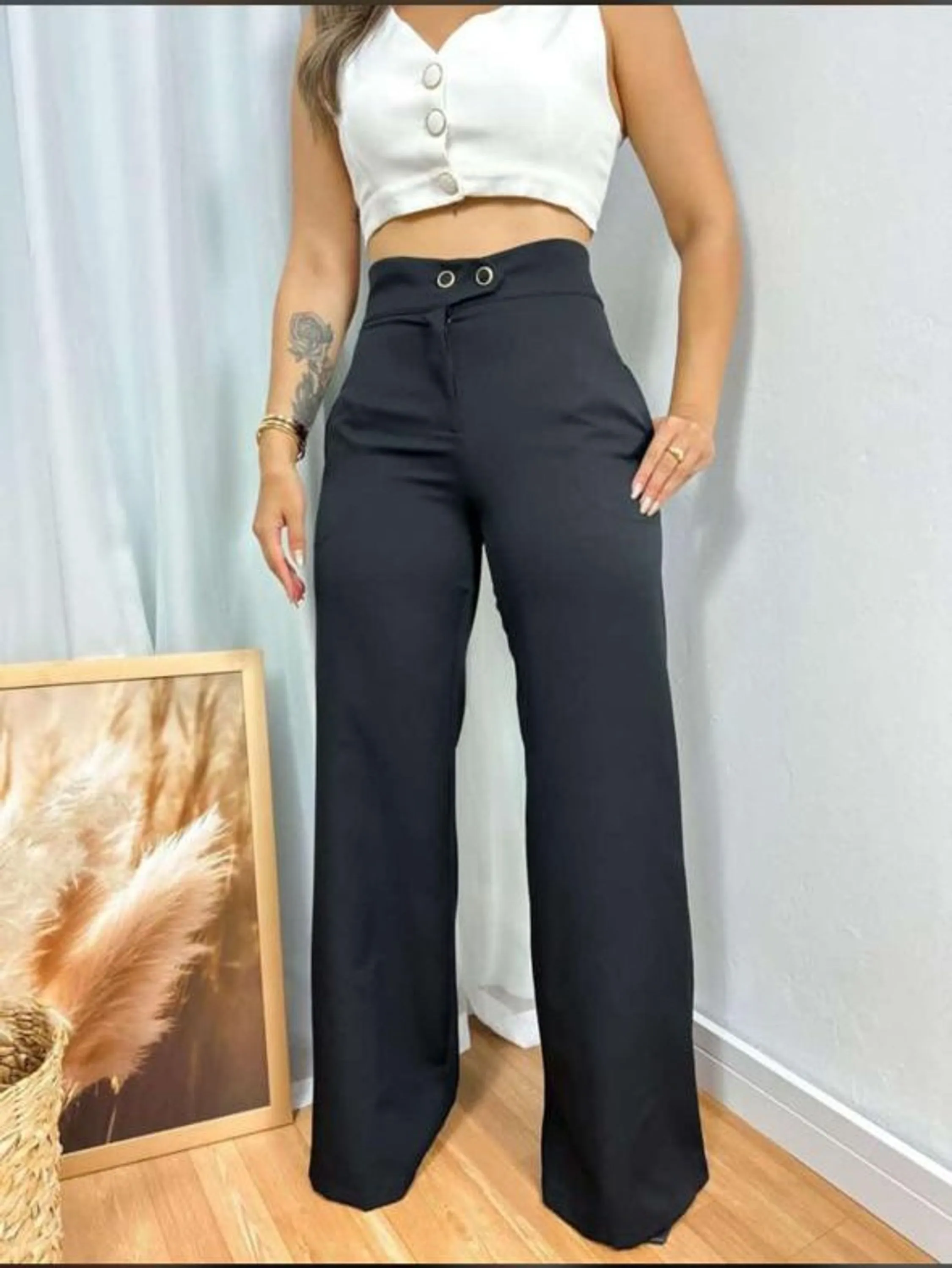 Calça pantalona alfaiataria YY2504-5