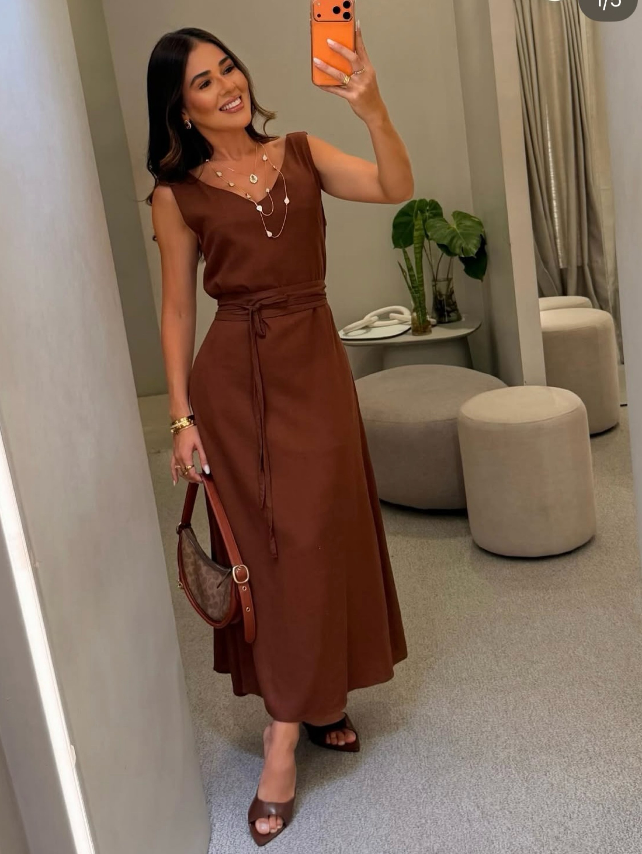 Vestido longo linho YY2831-6