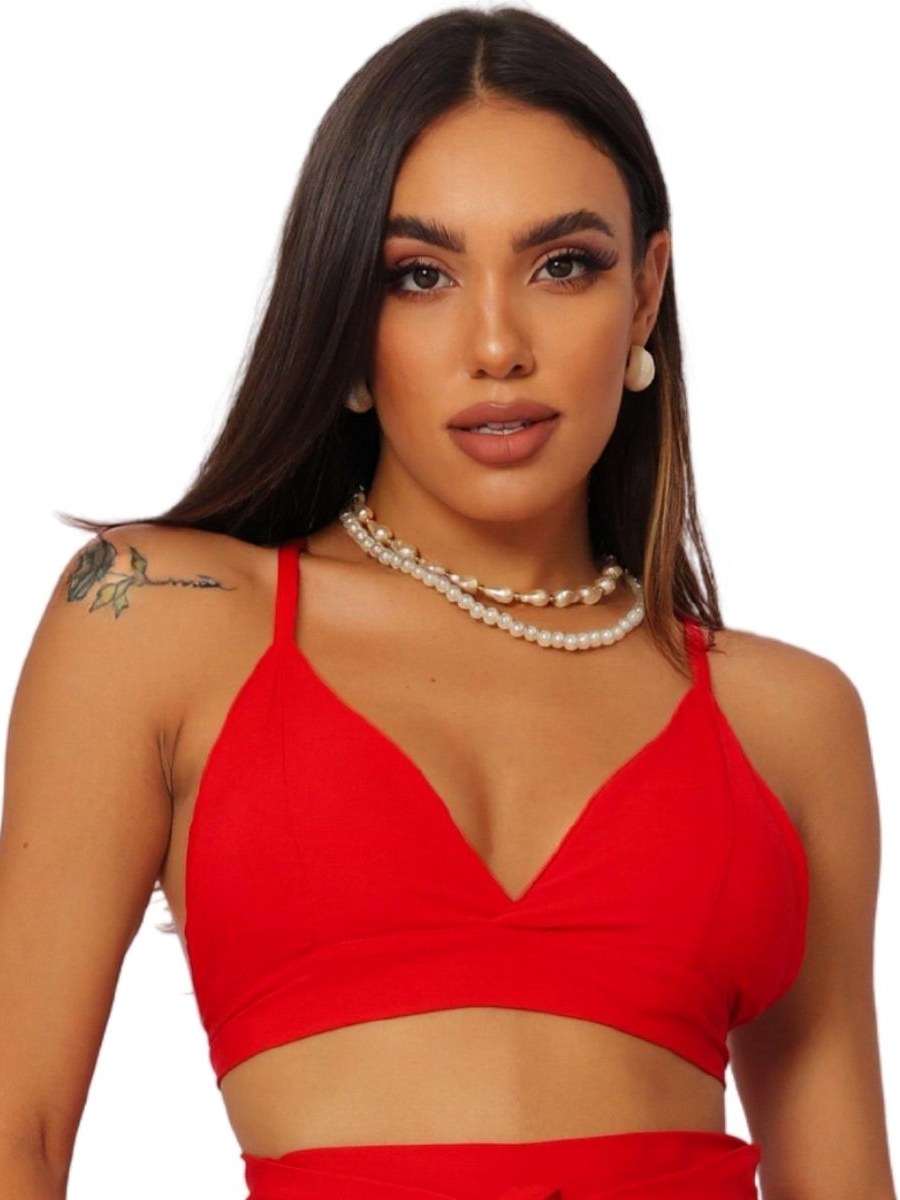 Kit 10 Cropped Top tipo Sutia em Tecido