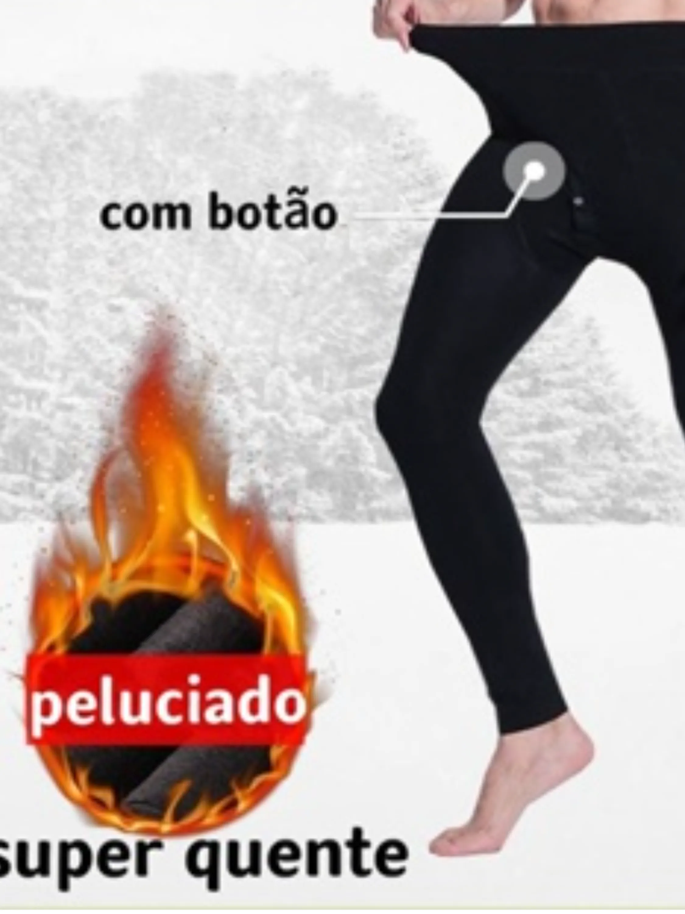 Meia-calça fio 80 masculina térmica 580 dren flanelada cores variadas conforme a disponibilidade da loja