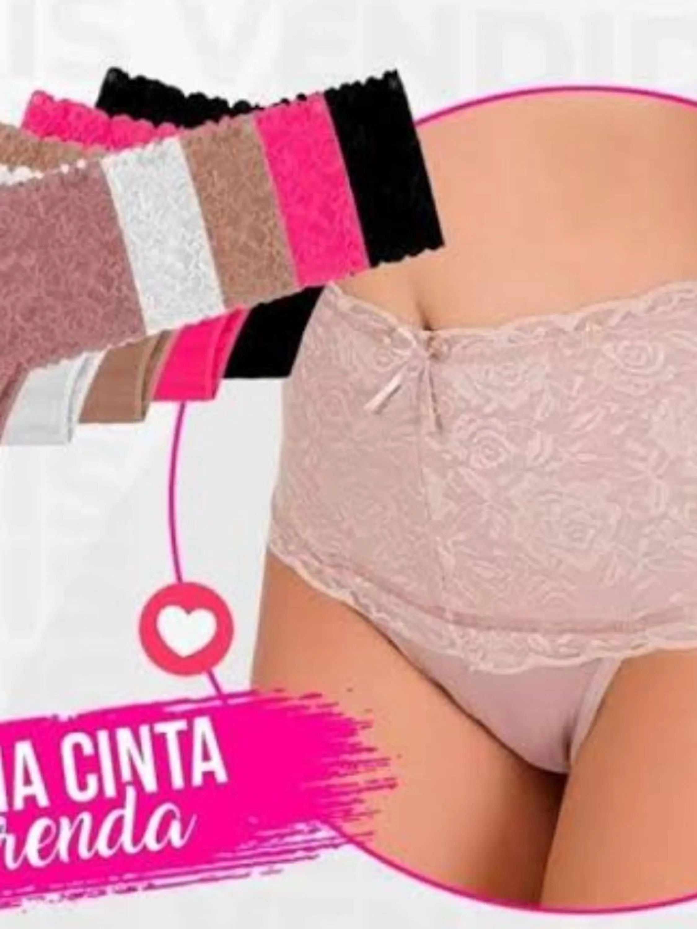 Calcinha kit com 4 peças tamanhos variados p.m.g.gg cinta alta cores variadas conforme a disponibilidade da loja