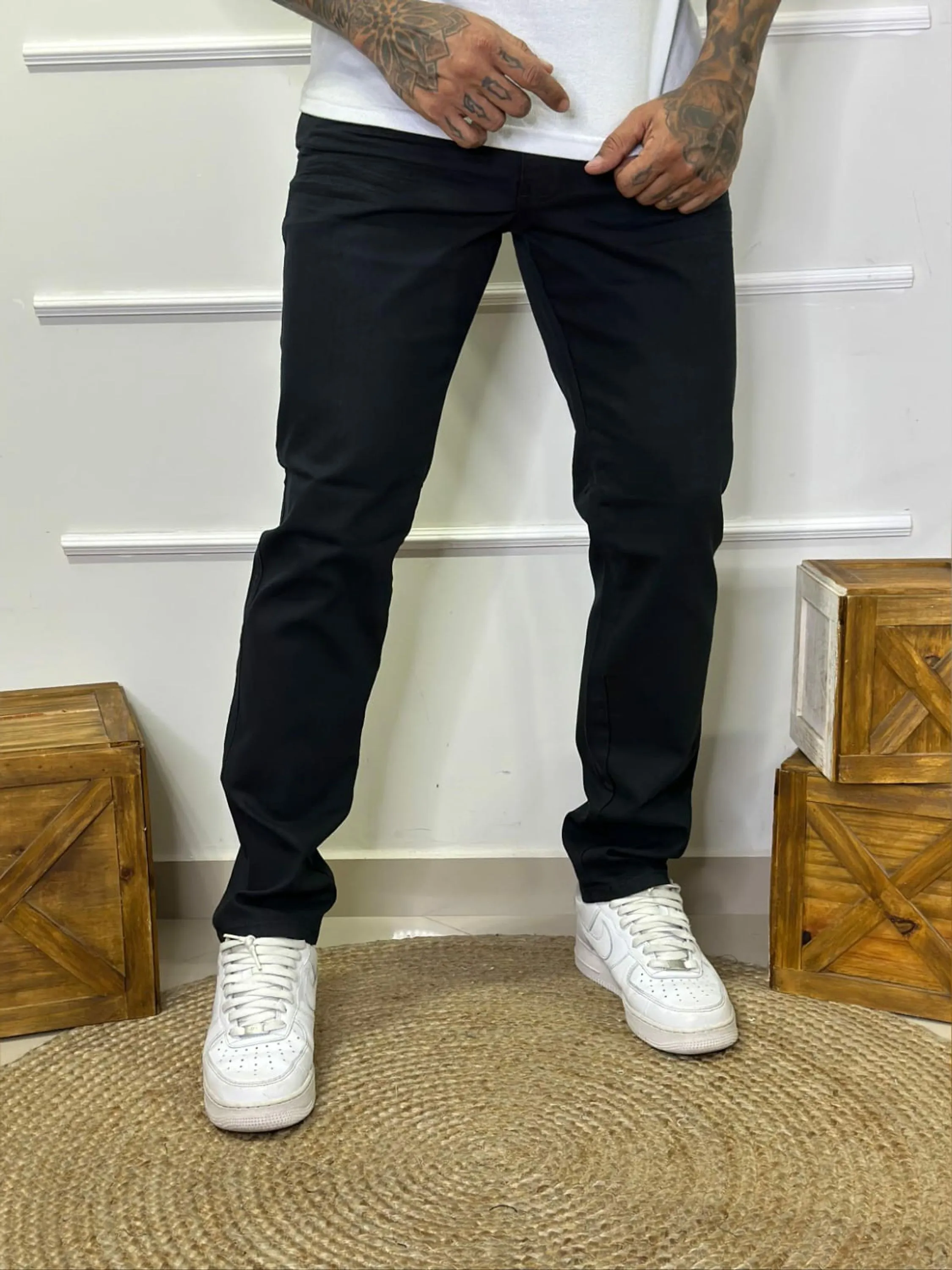 Calça jeans masculino Premium preta 3234