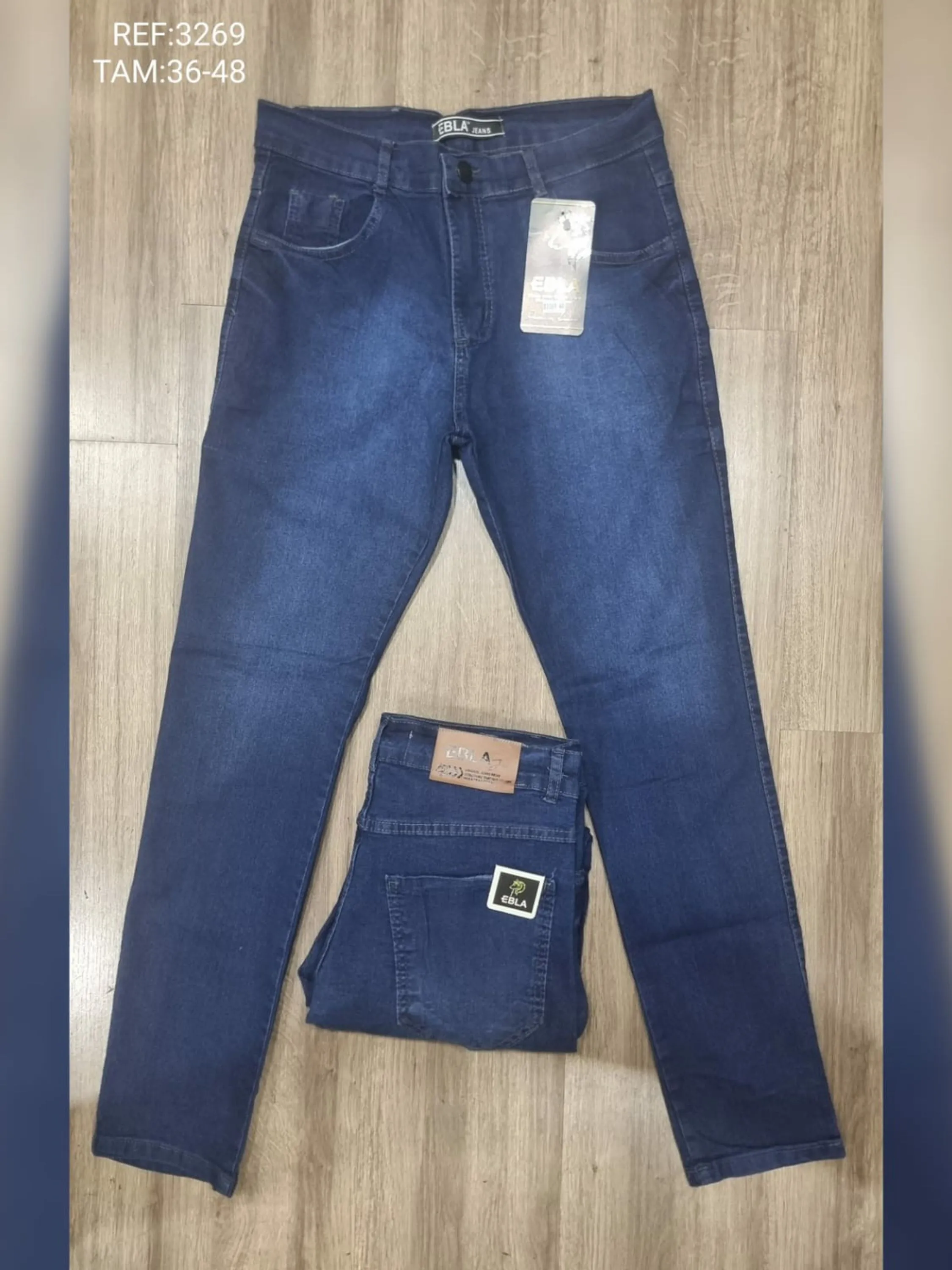 Calça azul jeans masculino slim Premium 3269