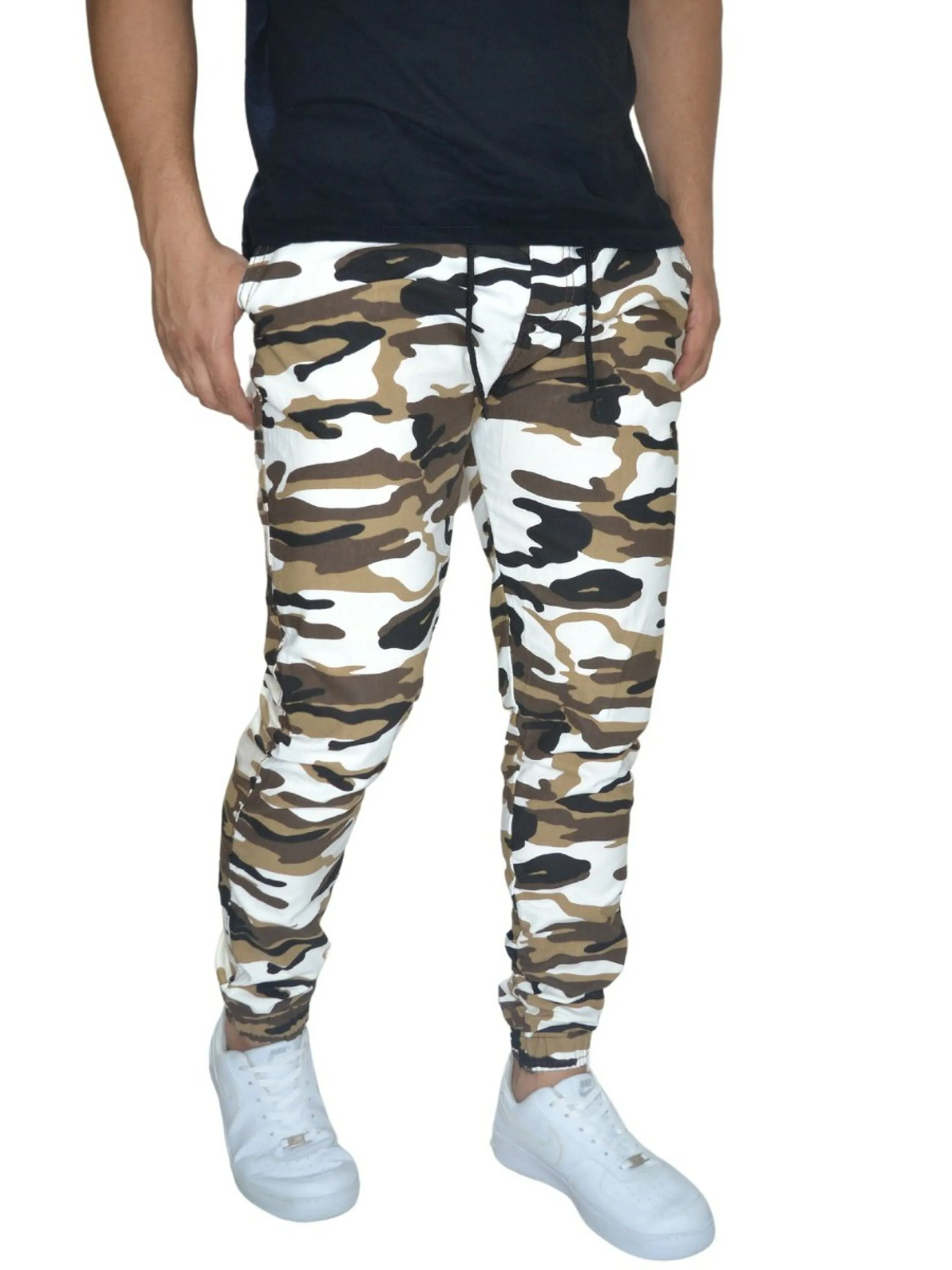 Calça masculina jogger camuflada colorida