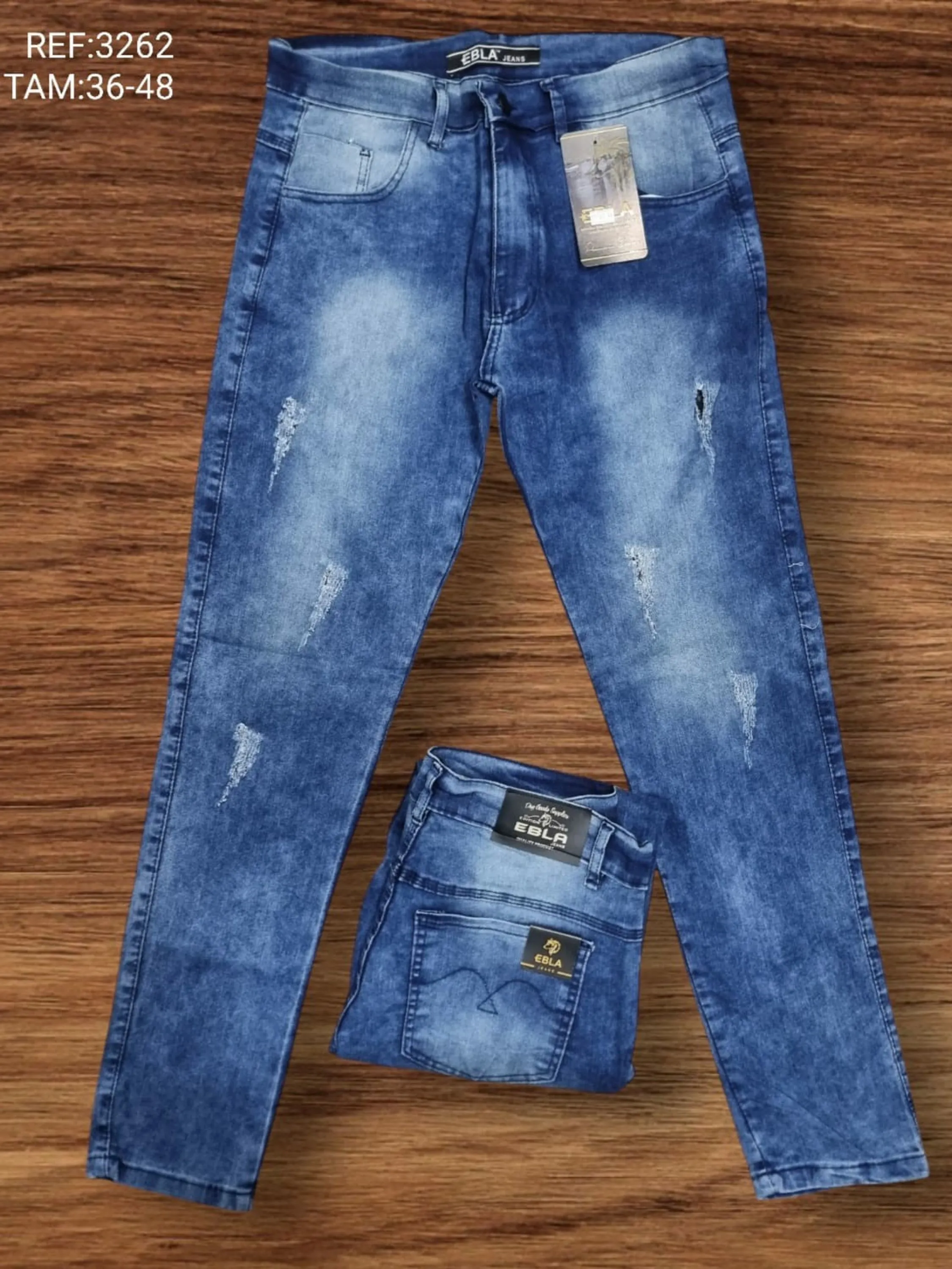 Calça jeans masculino slim com lycra 3262