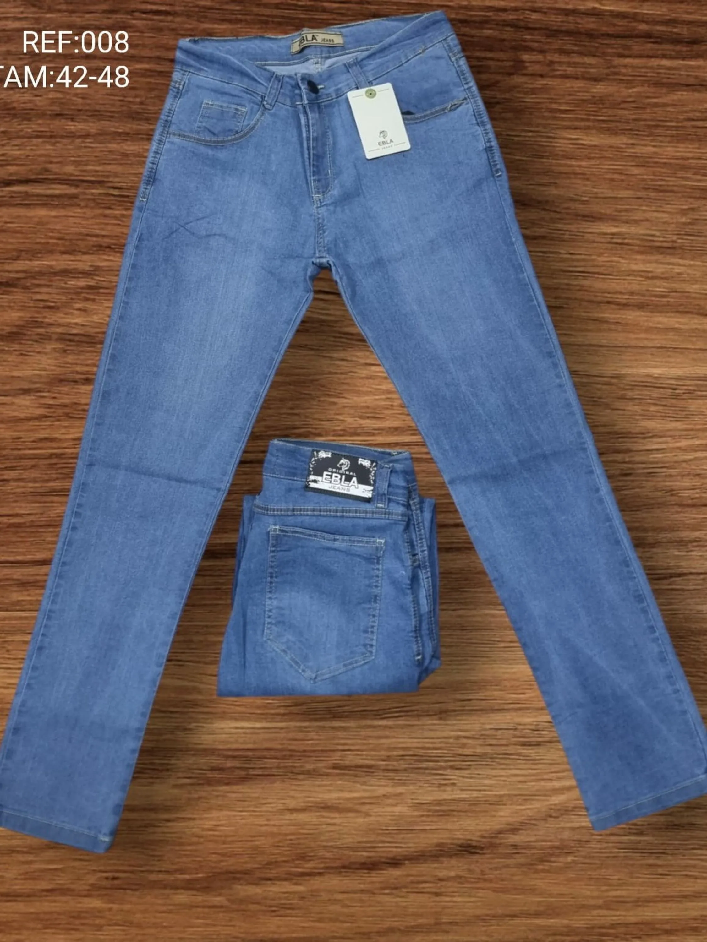 Calça jeans masculino clara slim estilo moderno 008