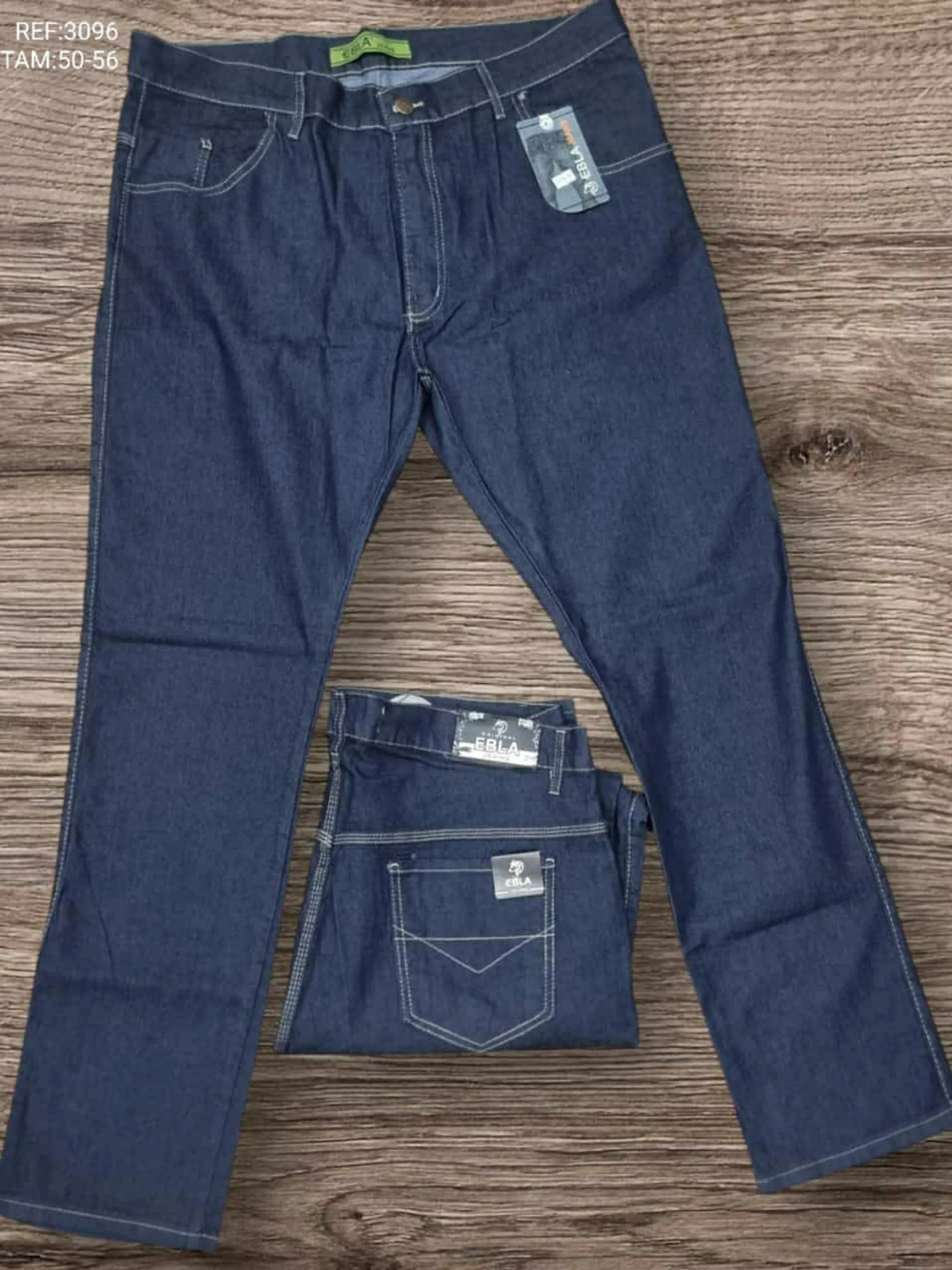 Calça jeans masculino plus size escura 3096