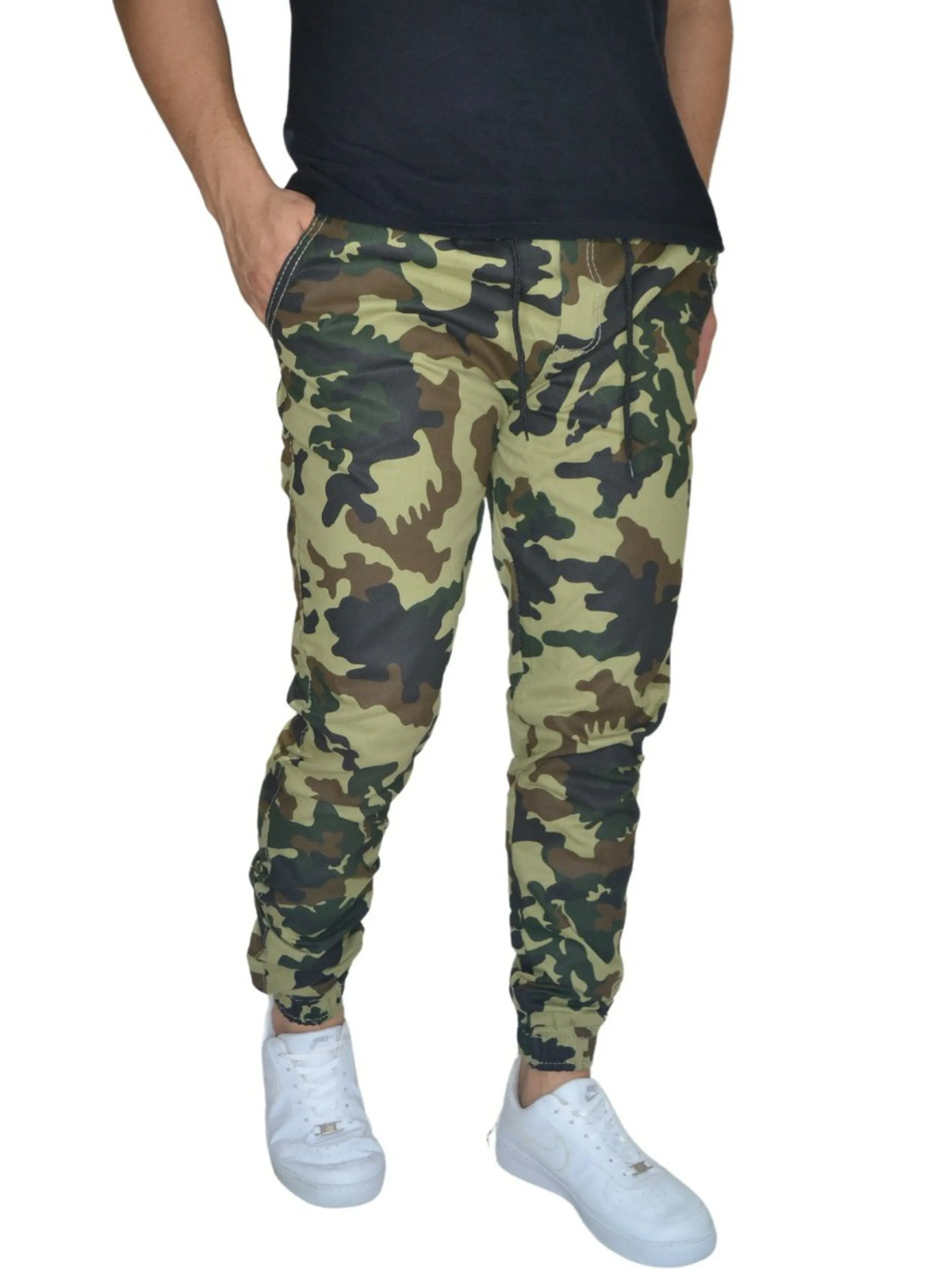 Calça jogger masculina camuflada colorida