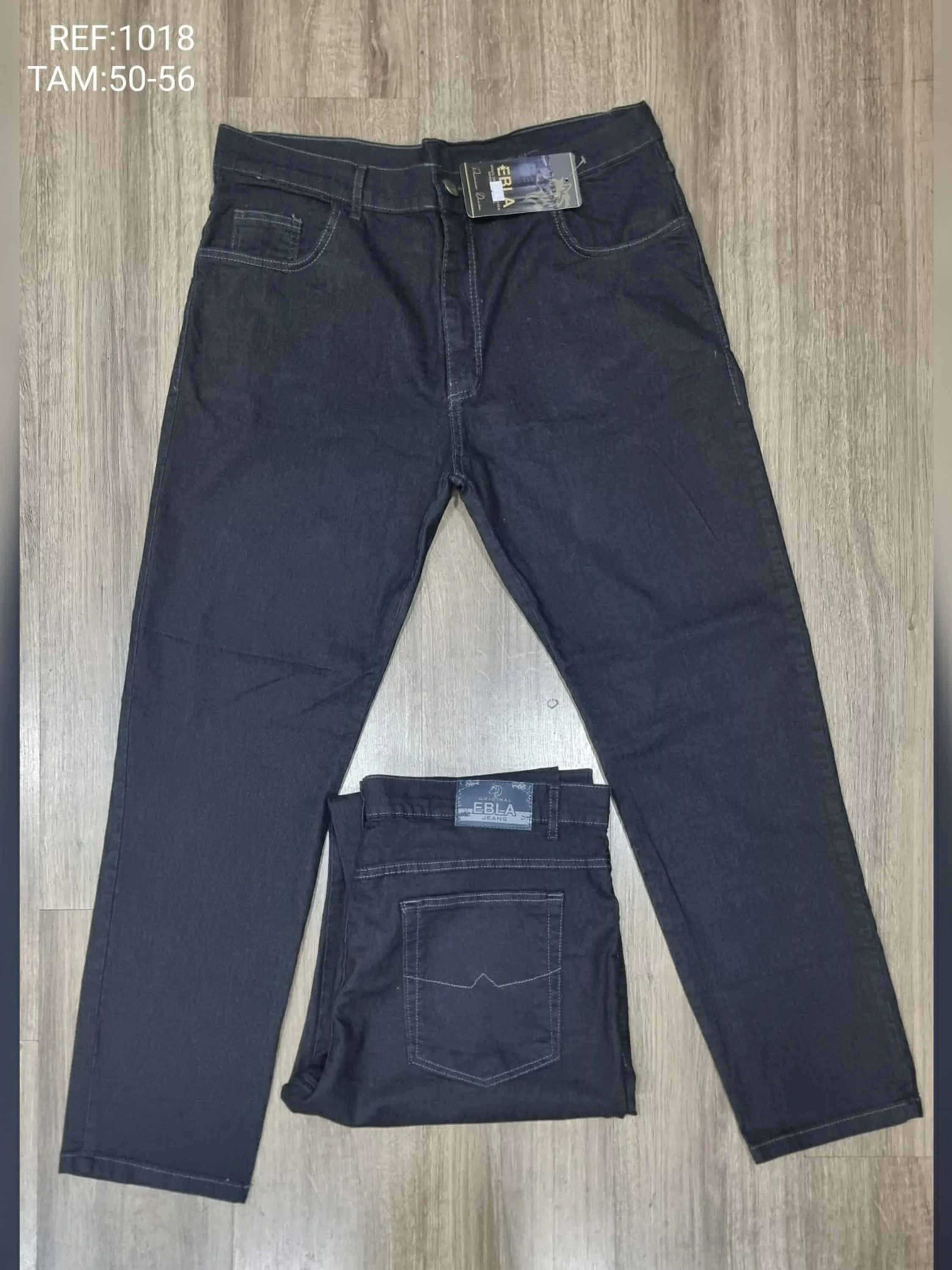 Calça jeans escuro masculino plus siz 1018