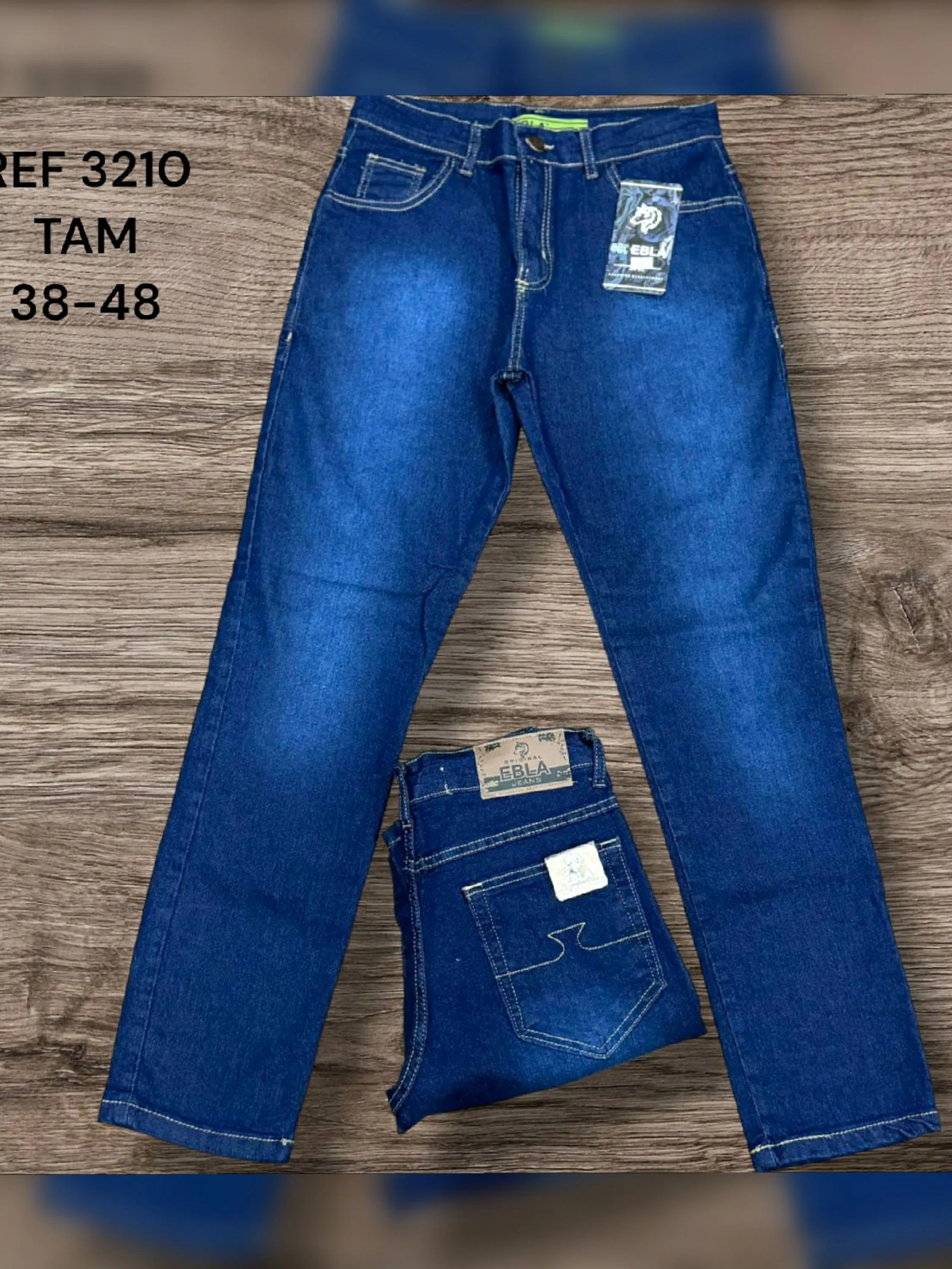 Calça jeans masculino slim escura 3210