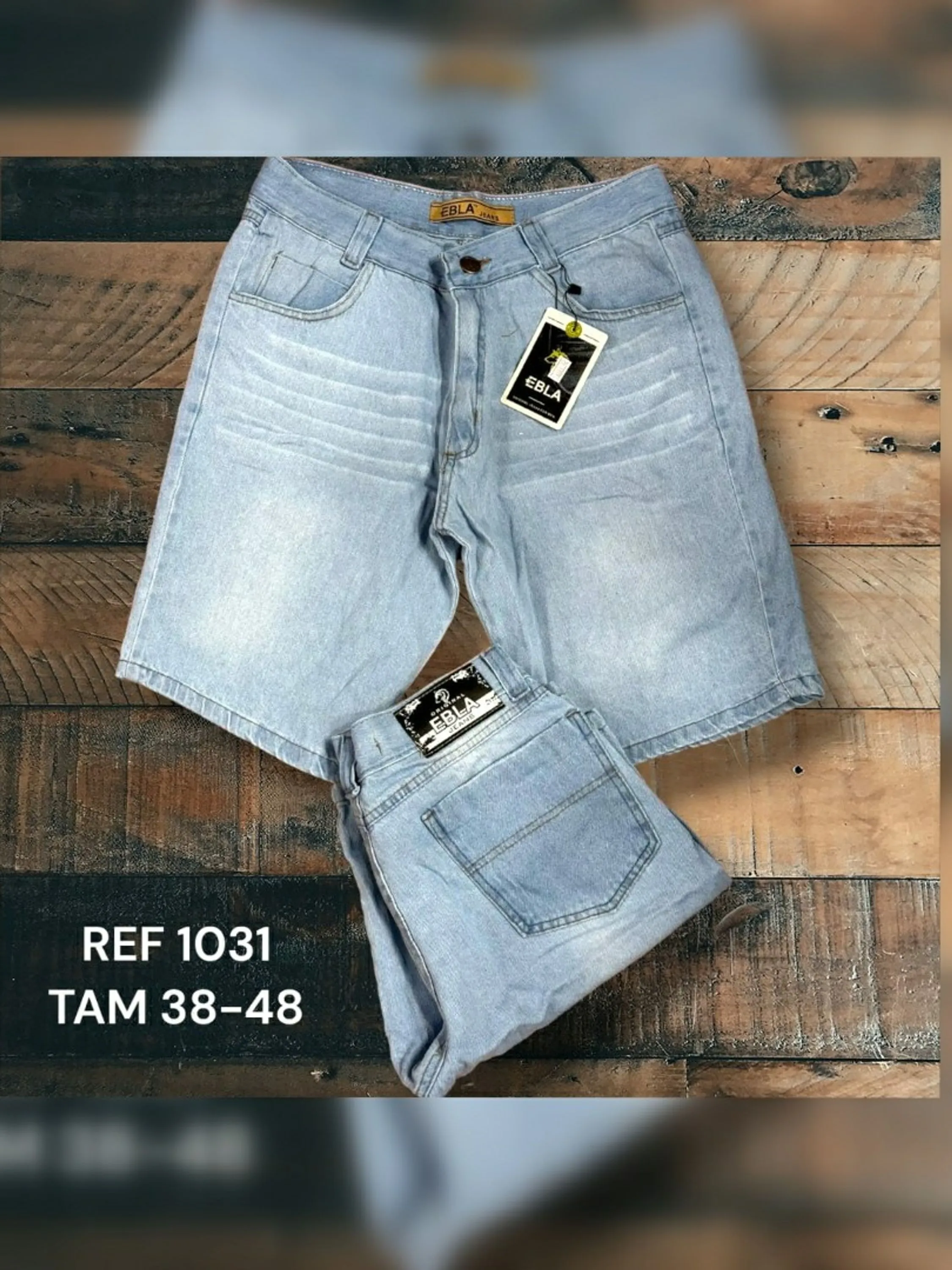 Bermuda jeans masculino clara 1031