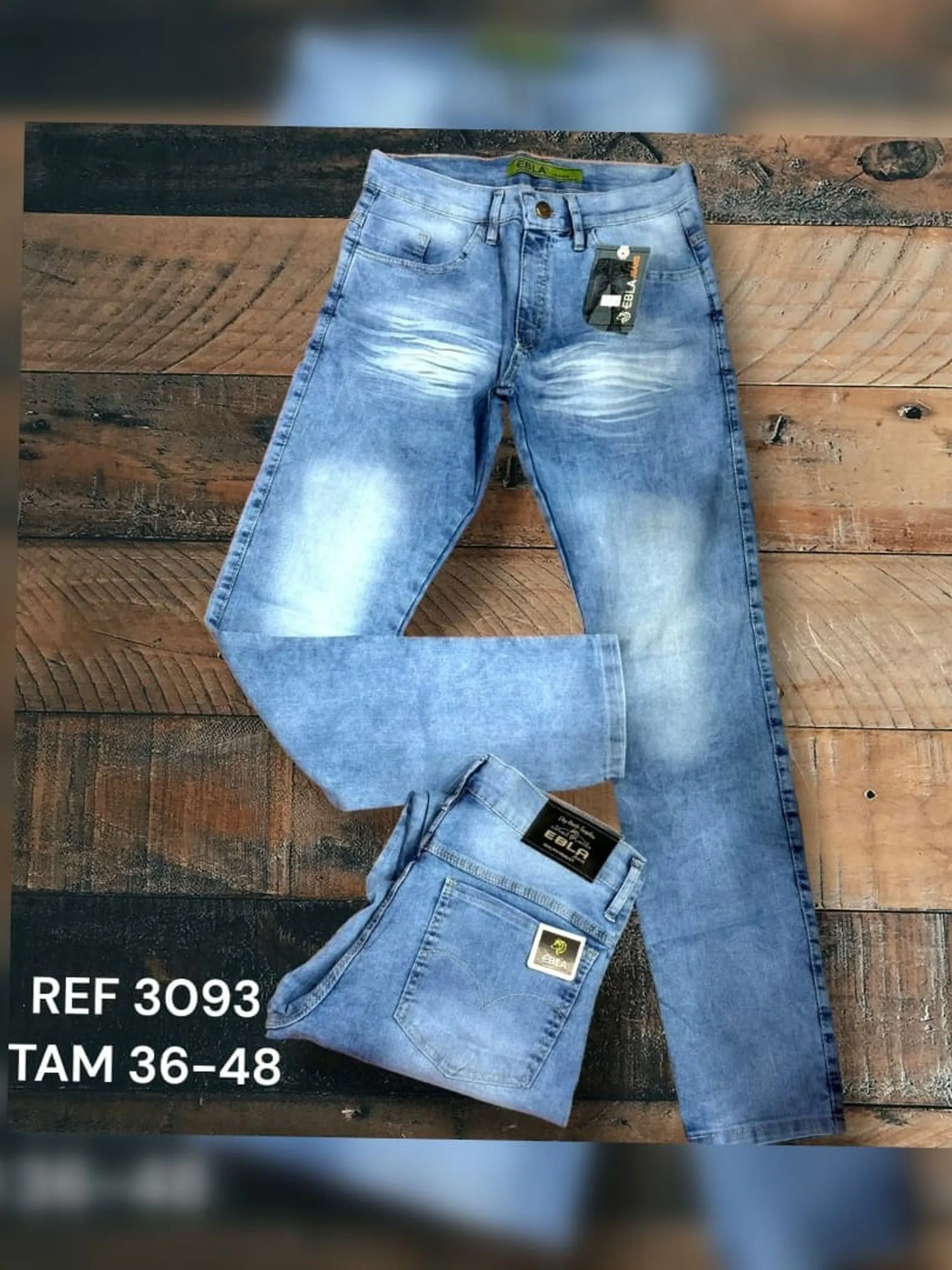 Calça jeans masculino clara 3093