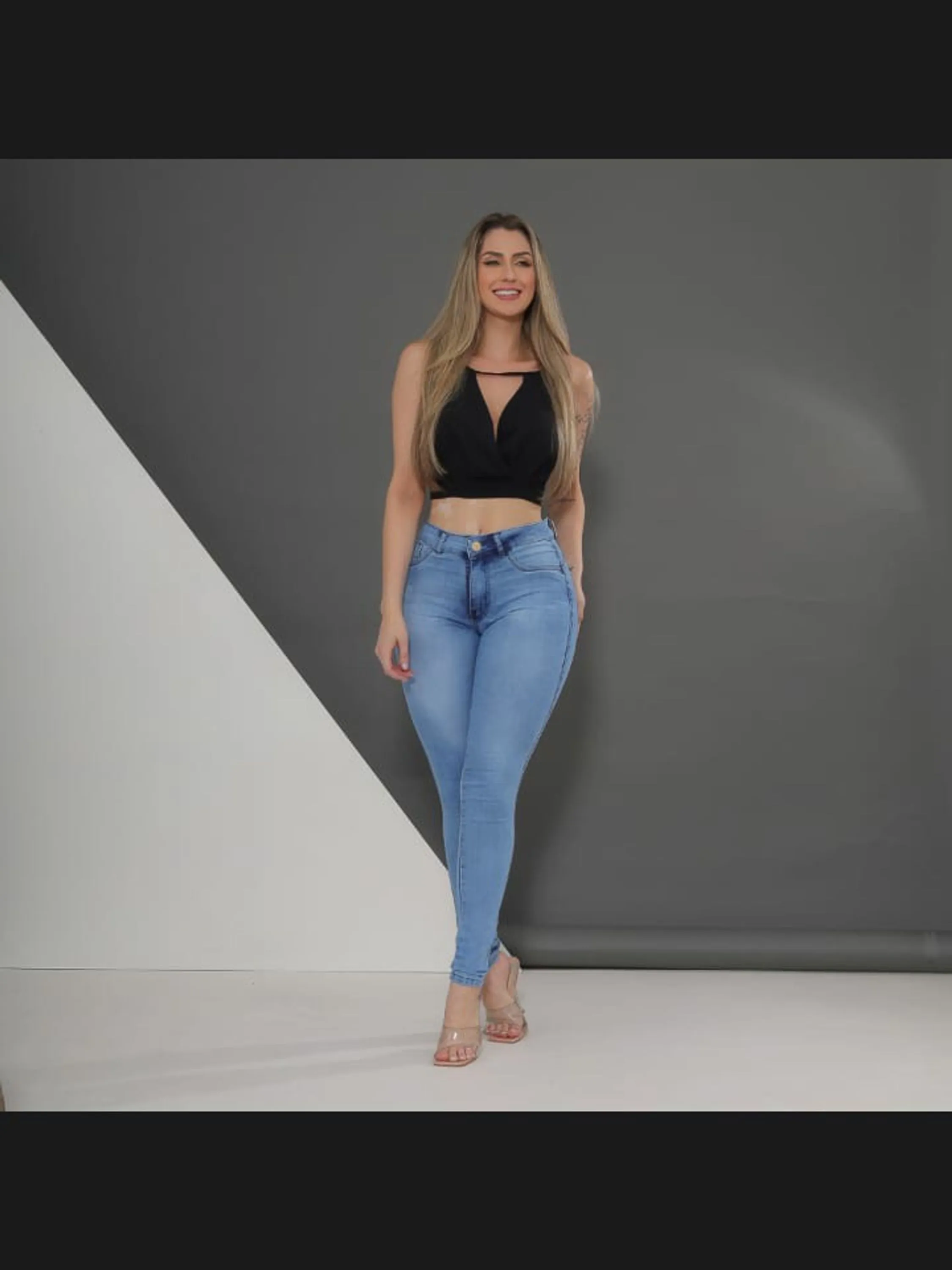 Calça jeans feminina clara