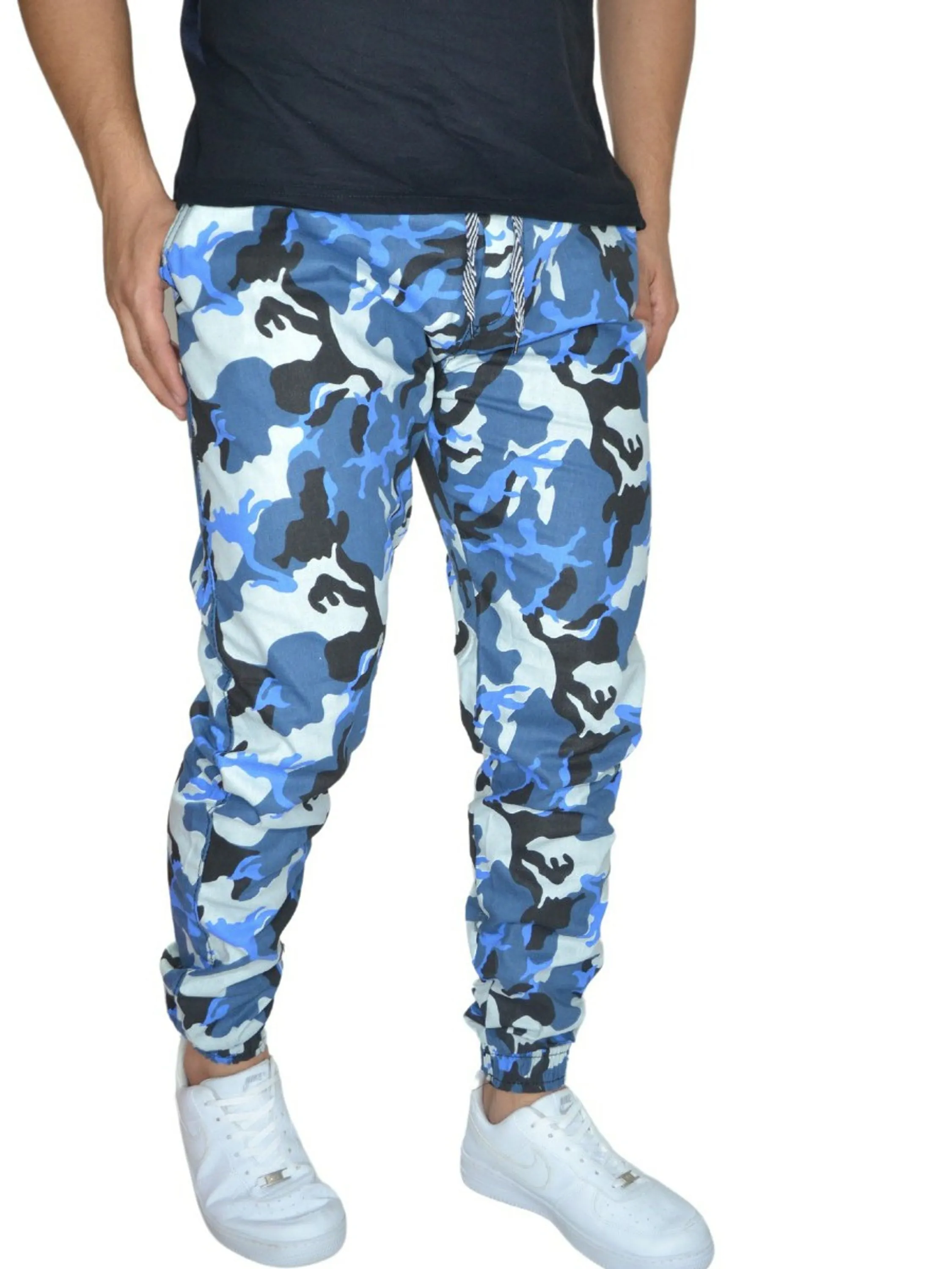 Calça masculina jogger camuflada colorida