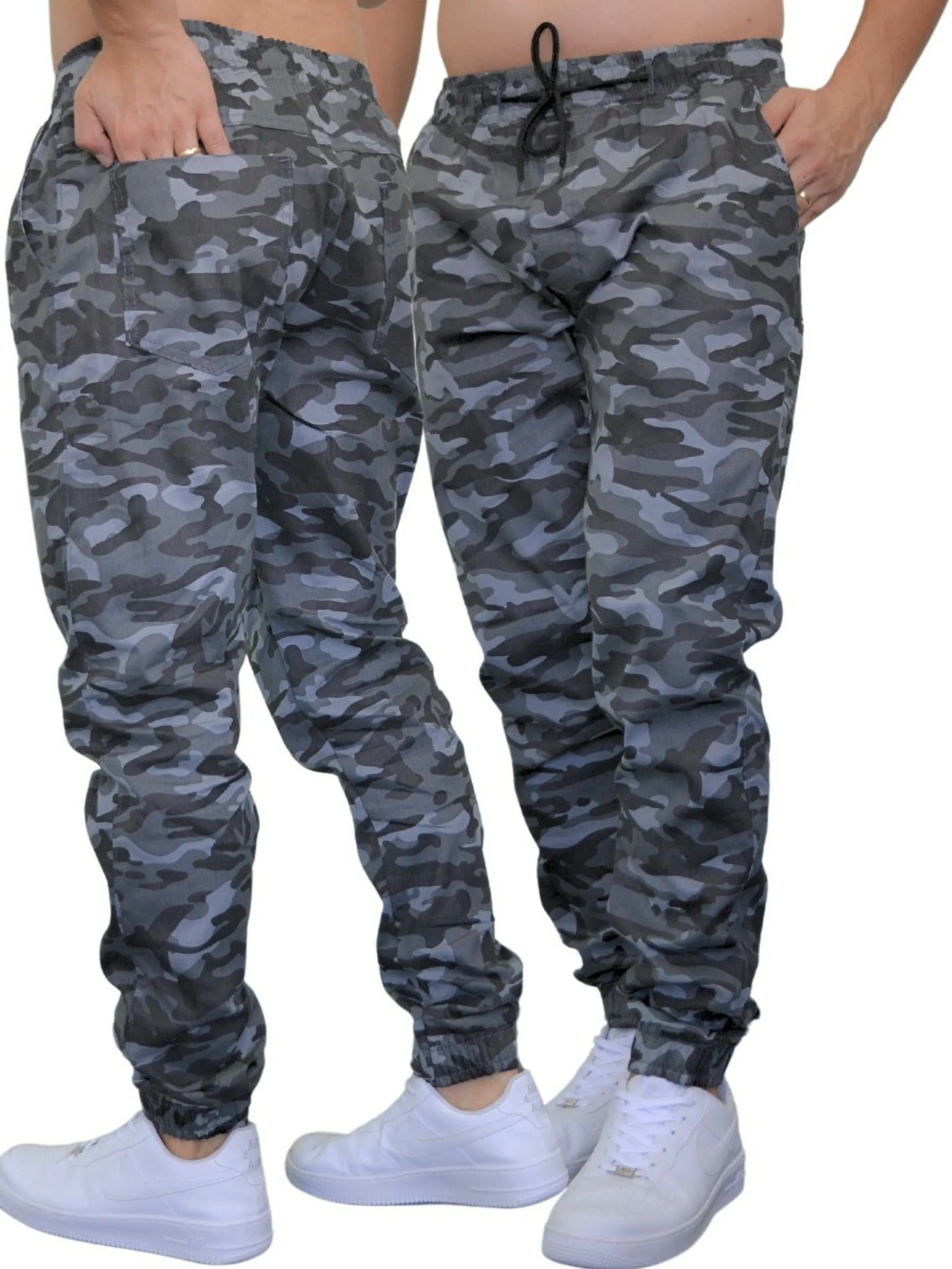 Calça masculina jogger camuflada