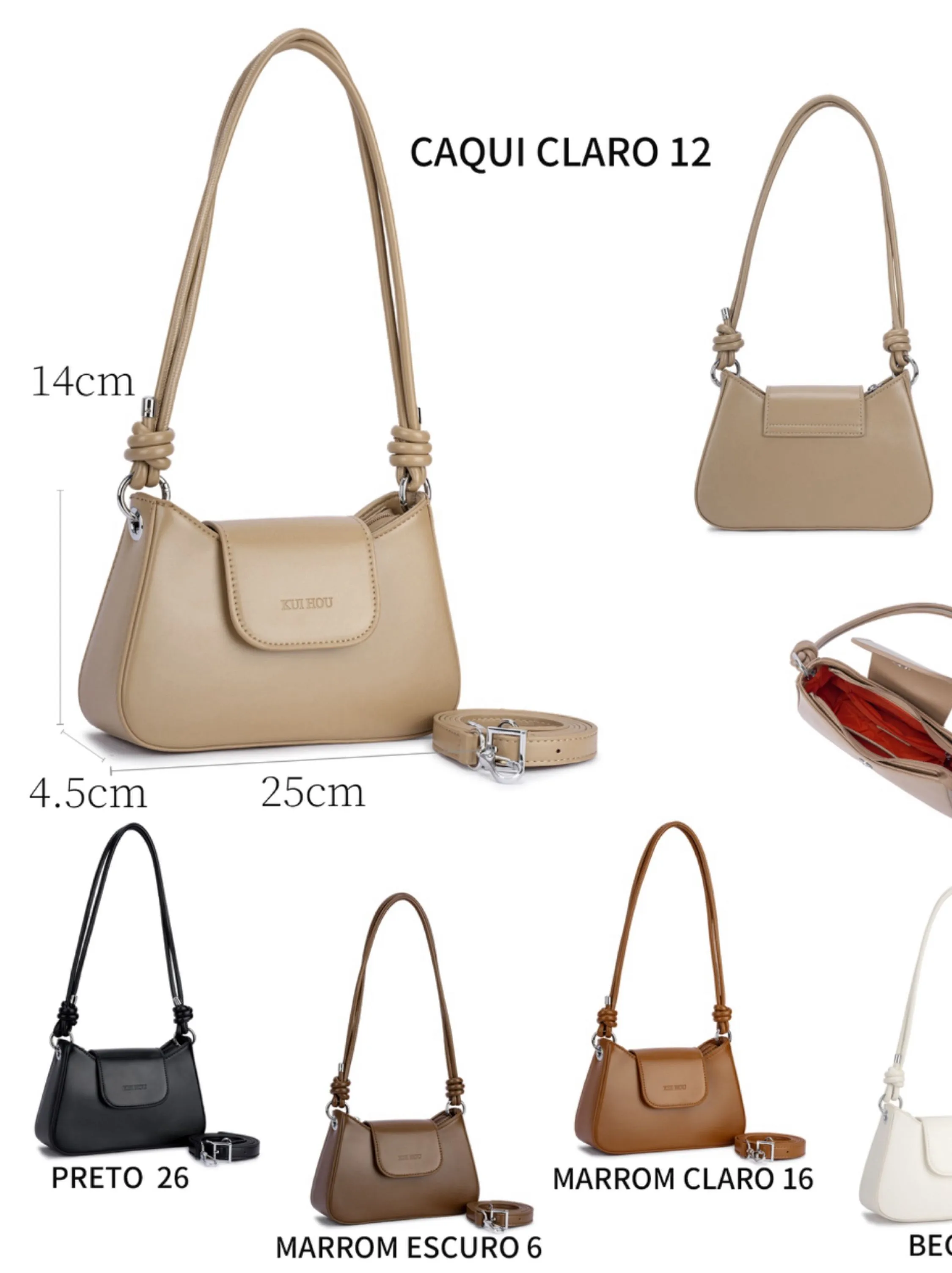 Bolsa baguete transversal