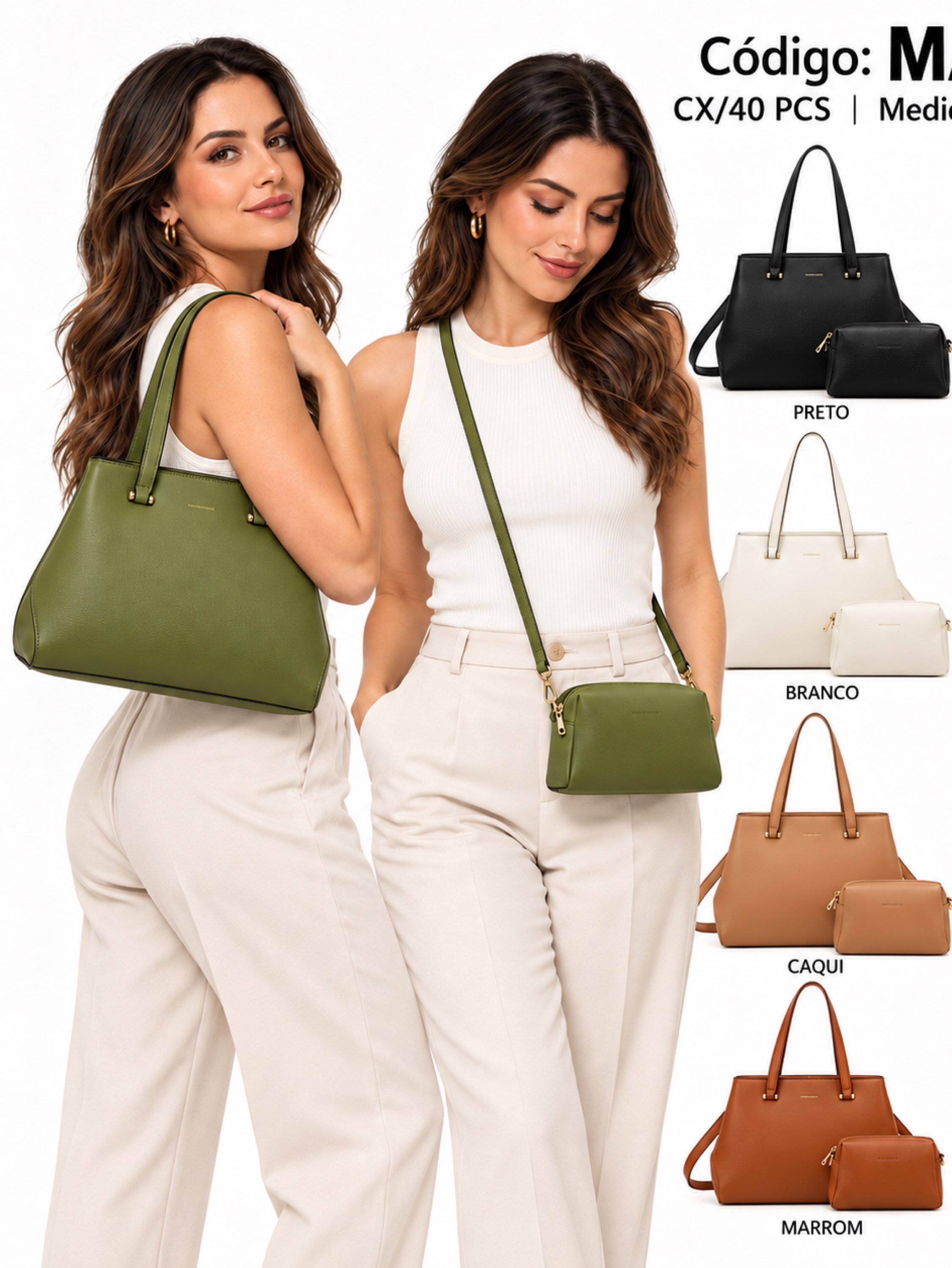 Kits 2 Bolsas Feminina 5008