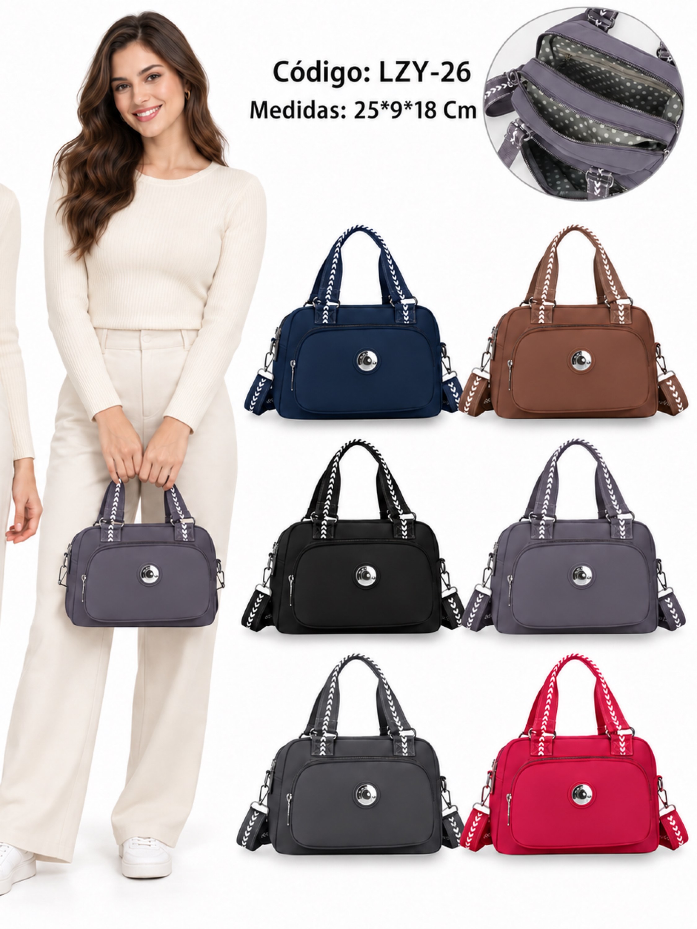 Bolsa Feminina Nylon LZY-26