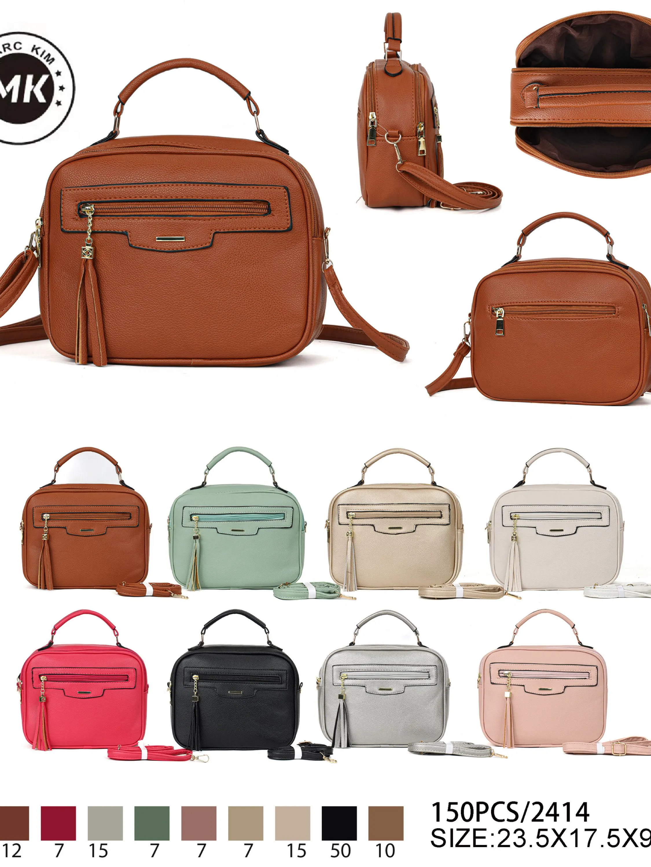 Kits 6 Bolsas Feminina tiracolo 2414