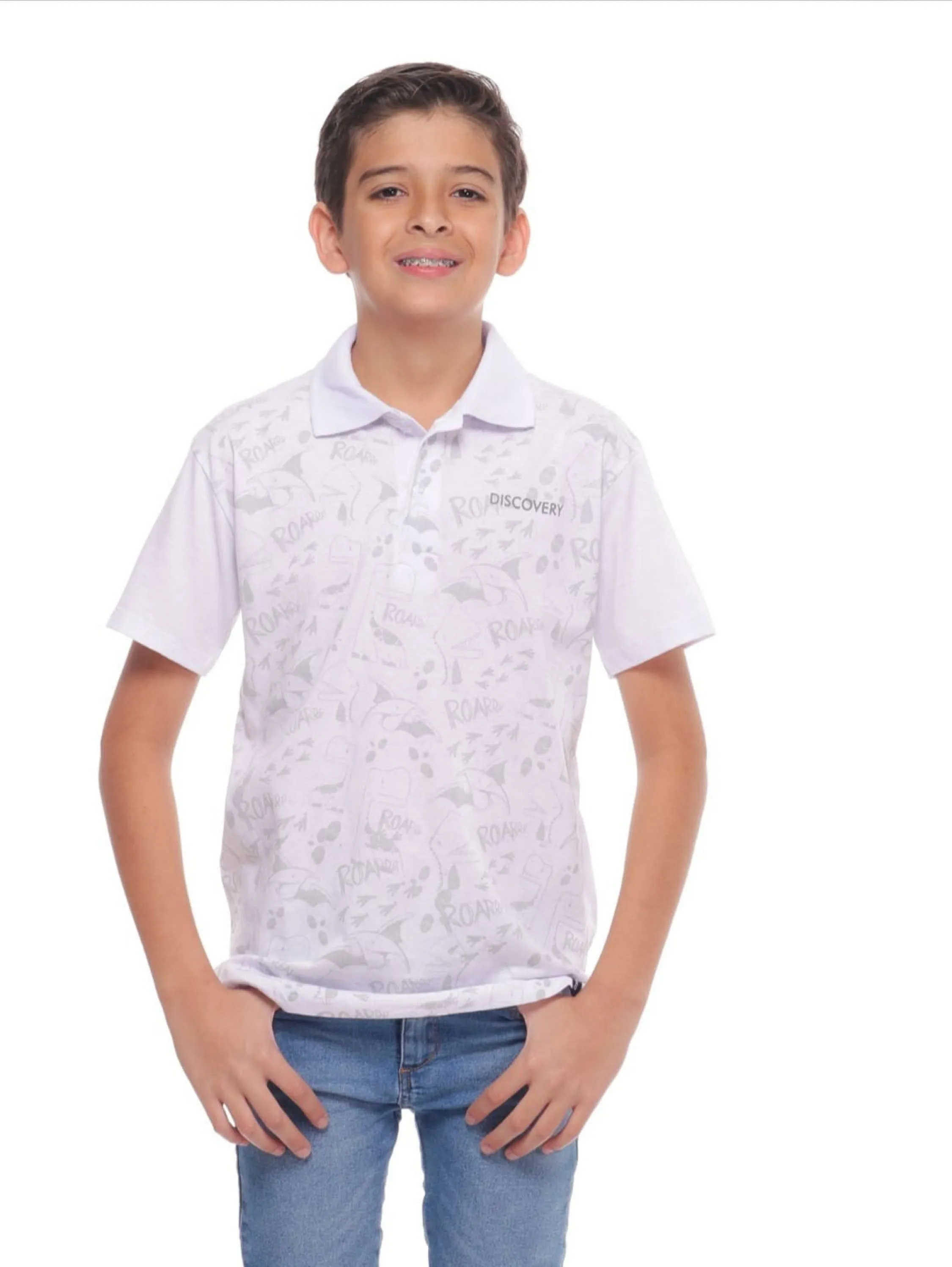 Camiseta G/Polo Infantil Estampada