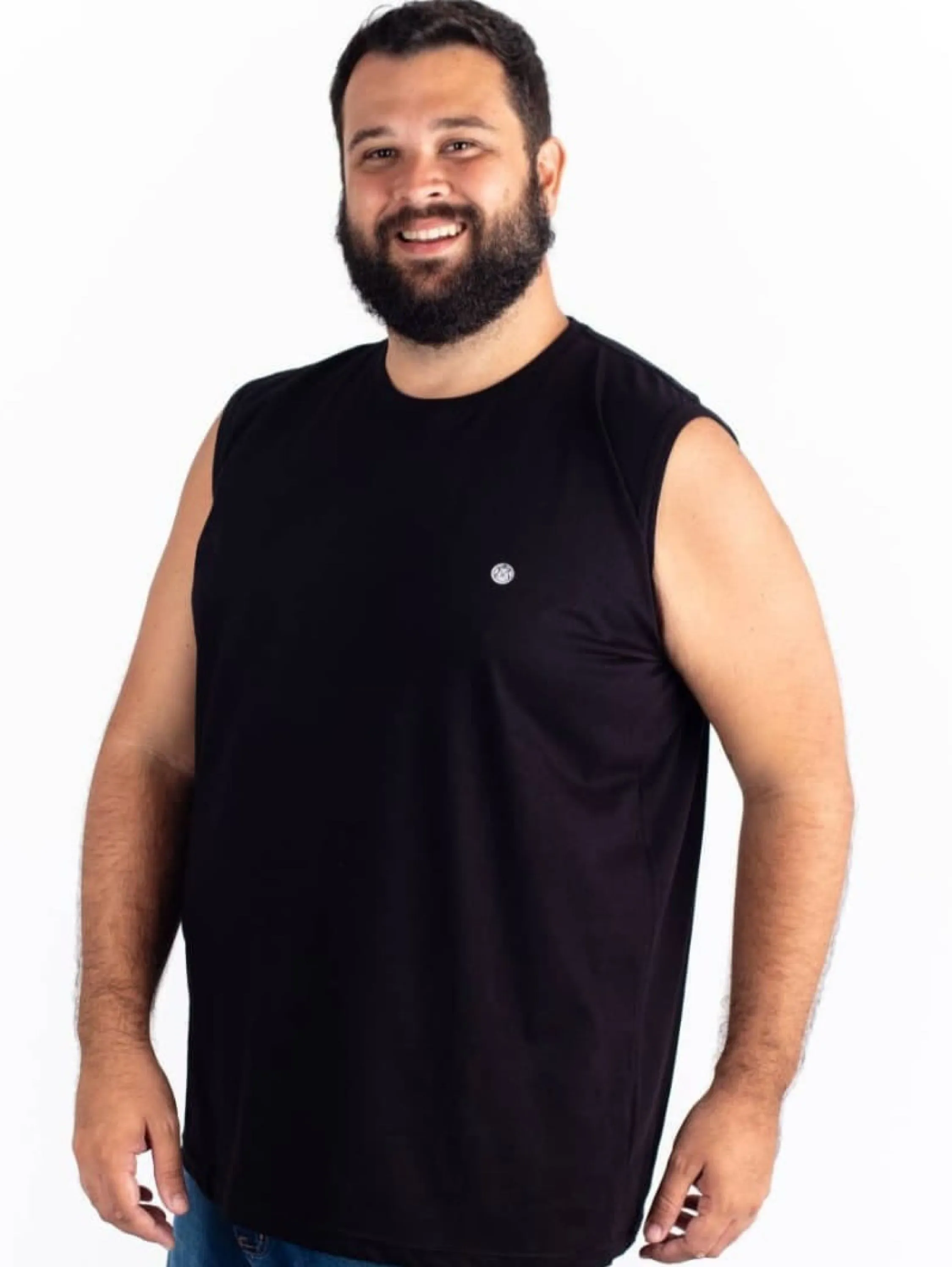 Regata Bordada Plus Size Algodão