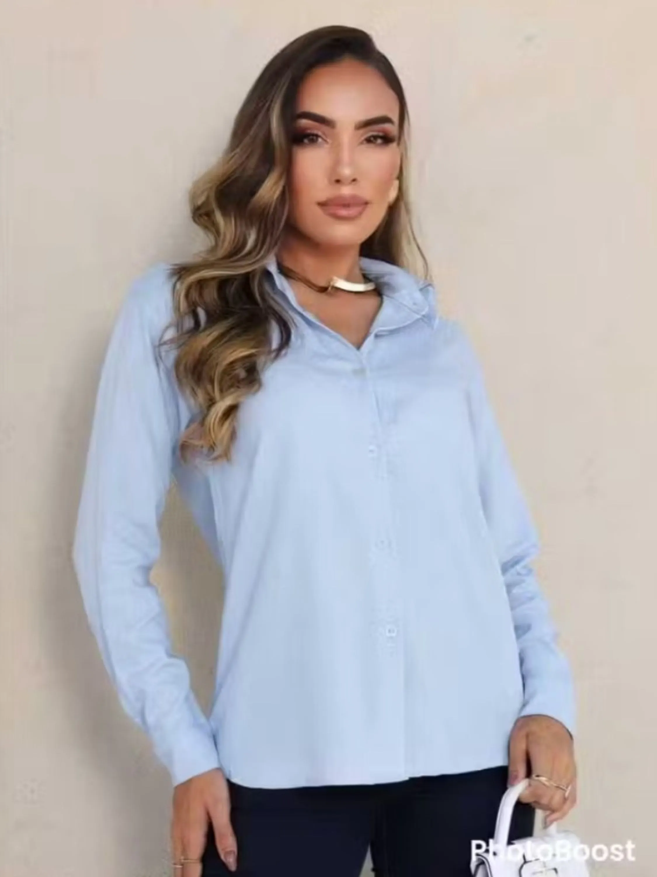 Camisa Longa Social Trabalho Elegante