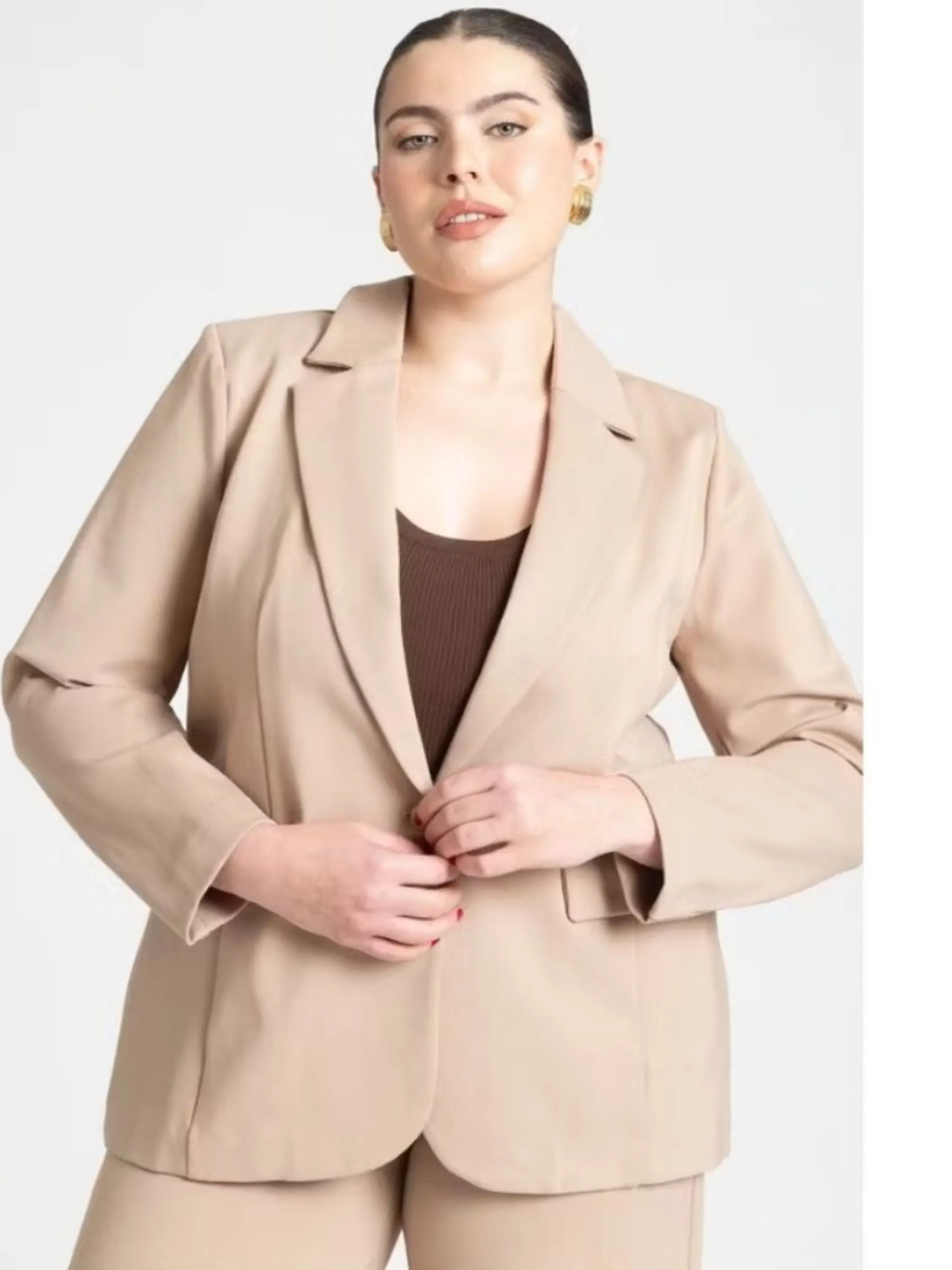 Blazer plus size alfaiataria feminino 4277