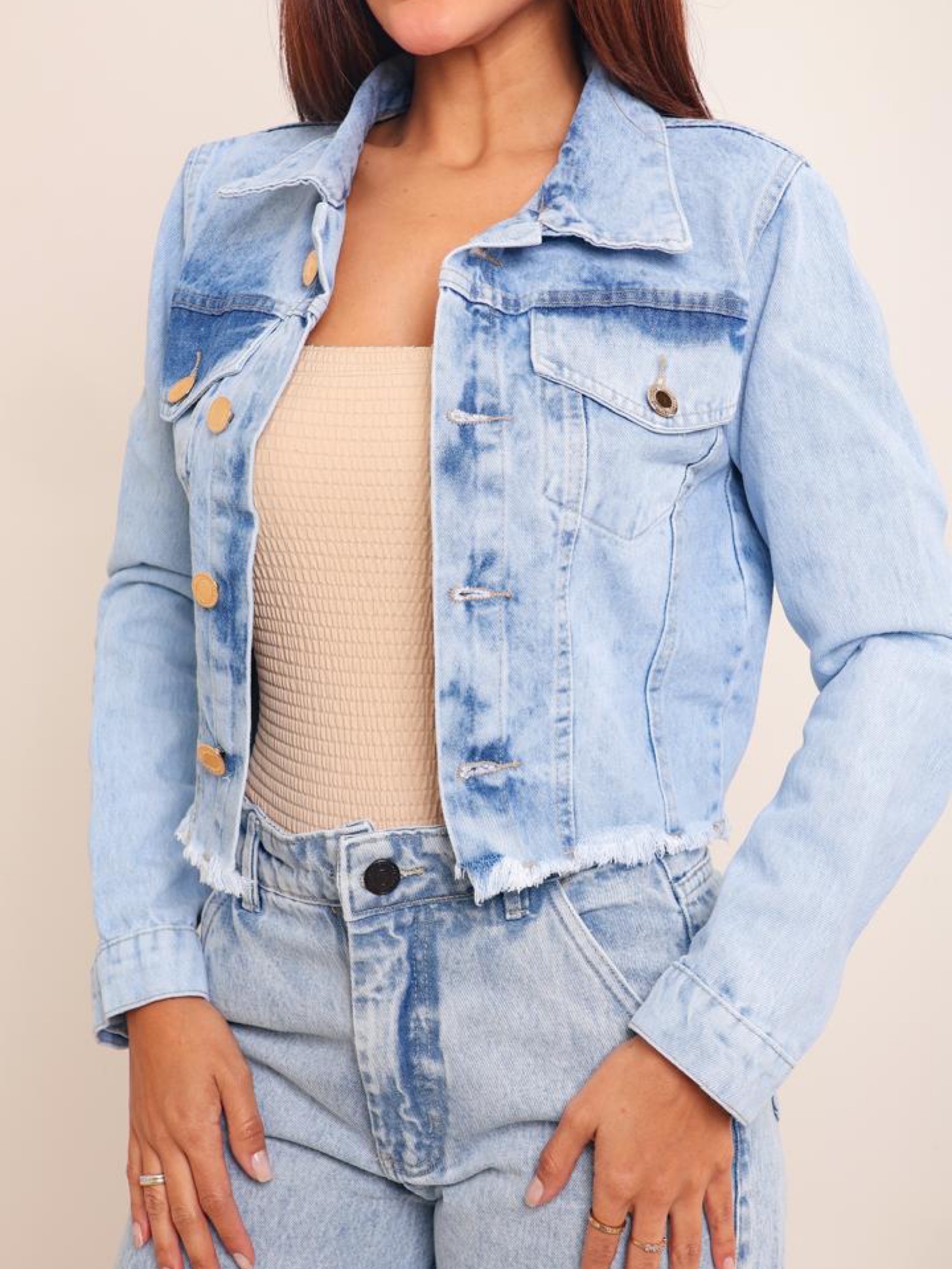 Jaqueta jeans feminina