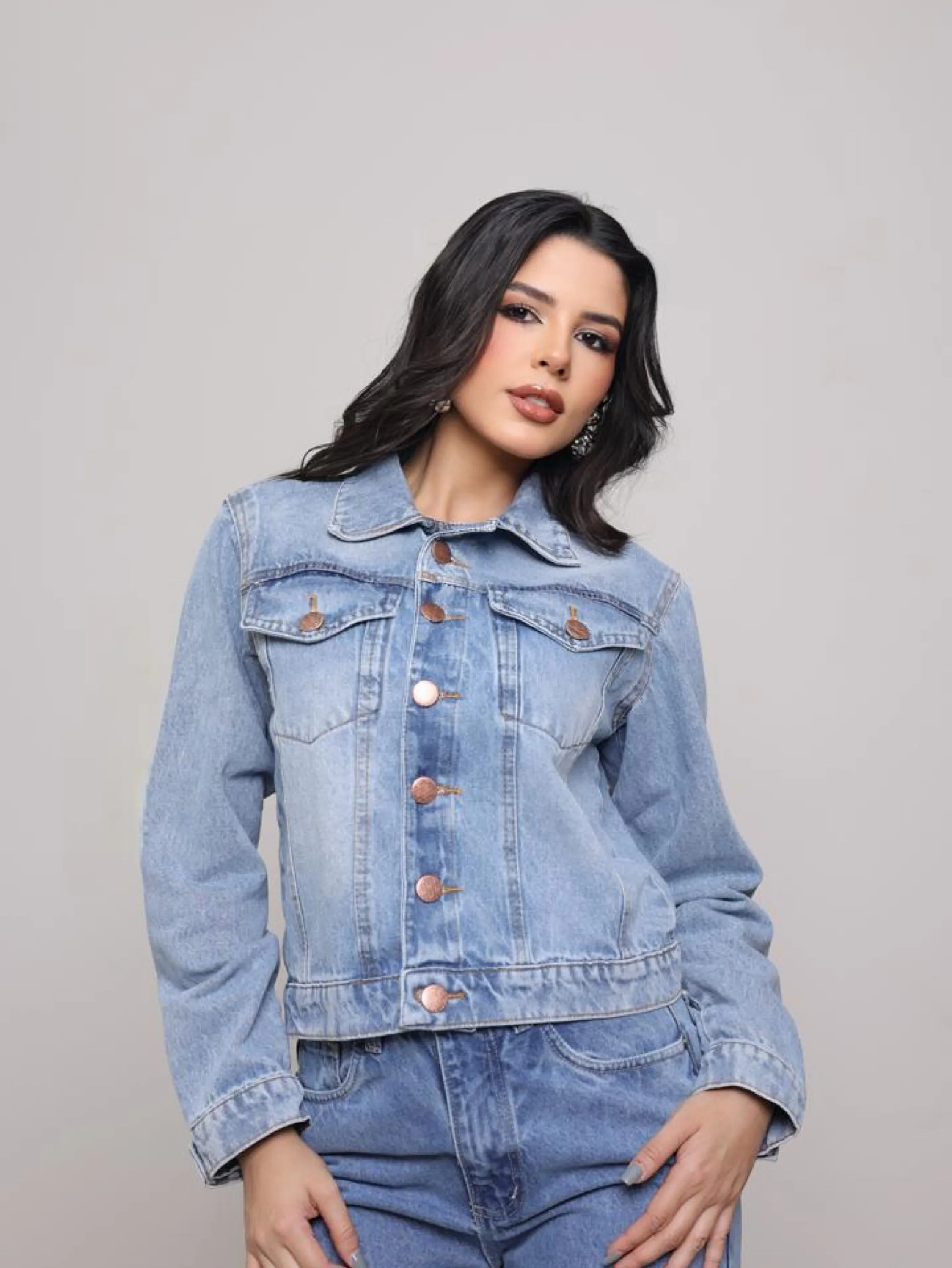 Jaqueta jeans feminina