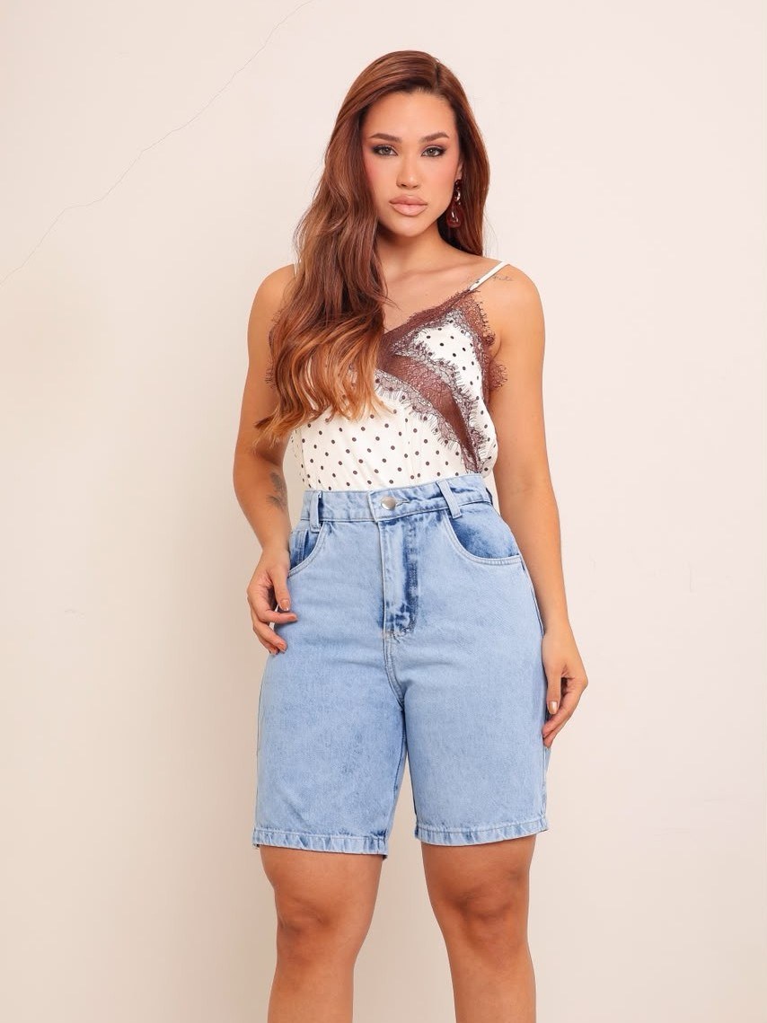 bermuda jeans feminina