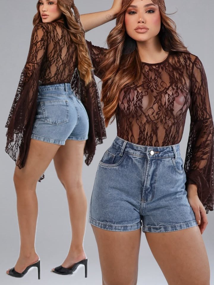 short Jeans feminino