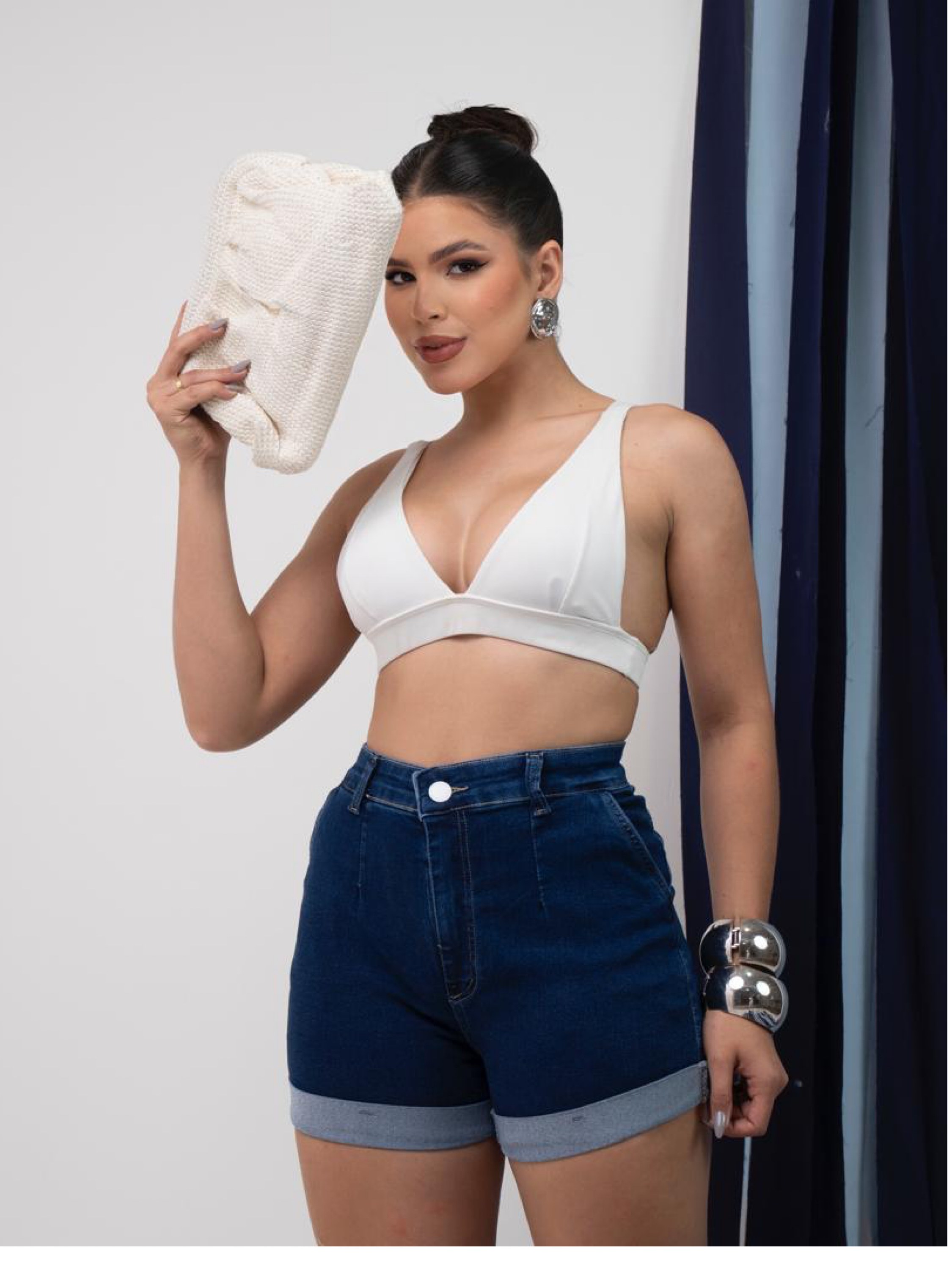 Short jeans feminino