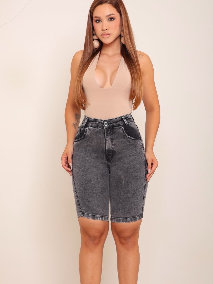 bermuda jeans feminina