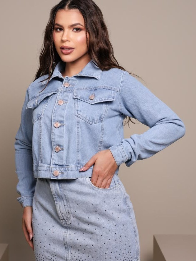jaqueta Jeans feminina