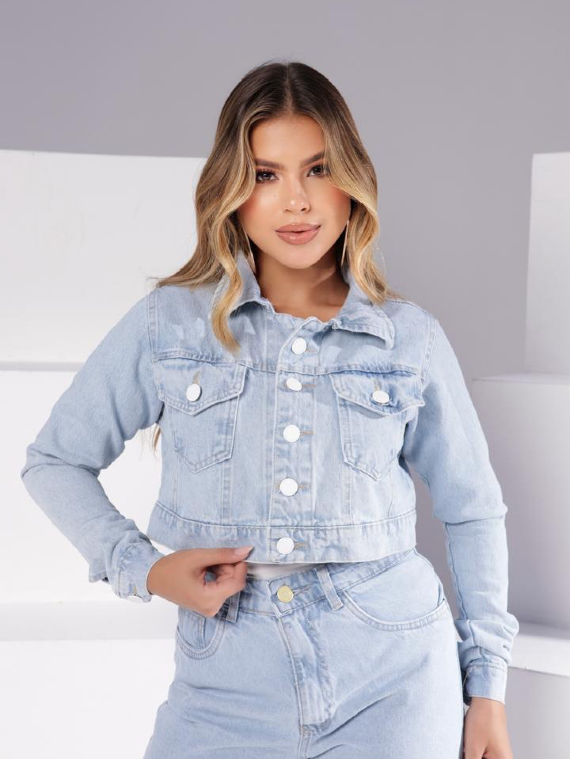 Jaqueta jeans feminina