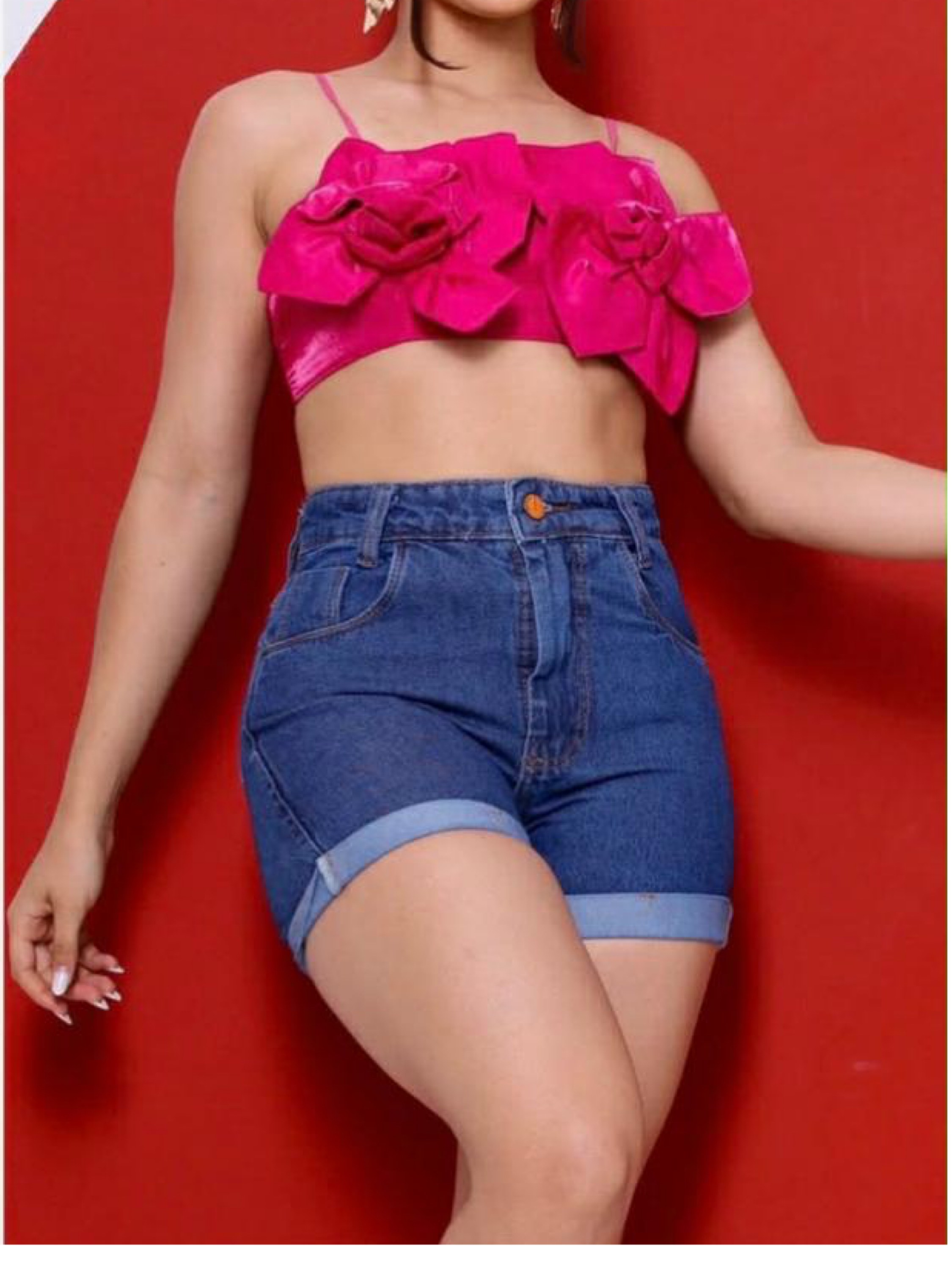 Short jeans feminino