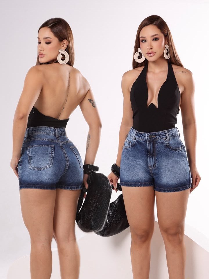 short Jeans feminino
