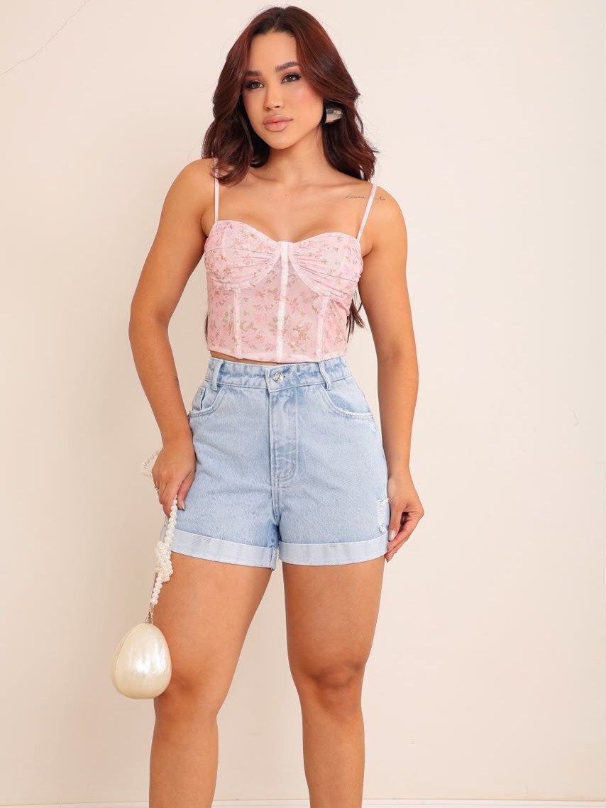 short Jeans feminino