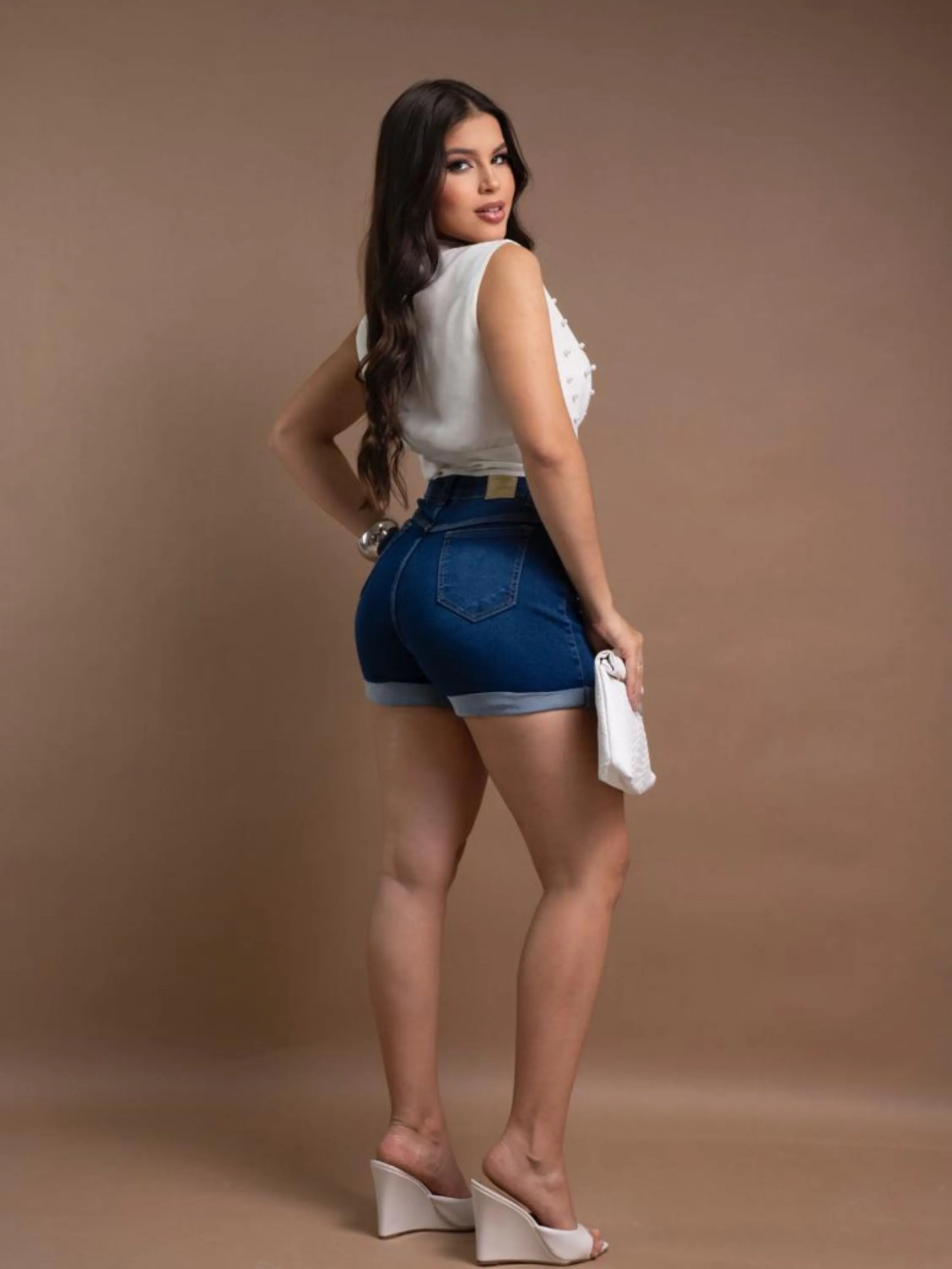 Short jeans feminino