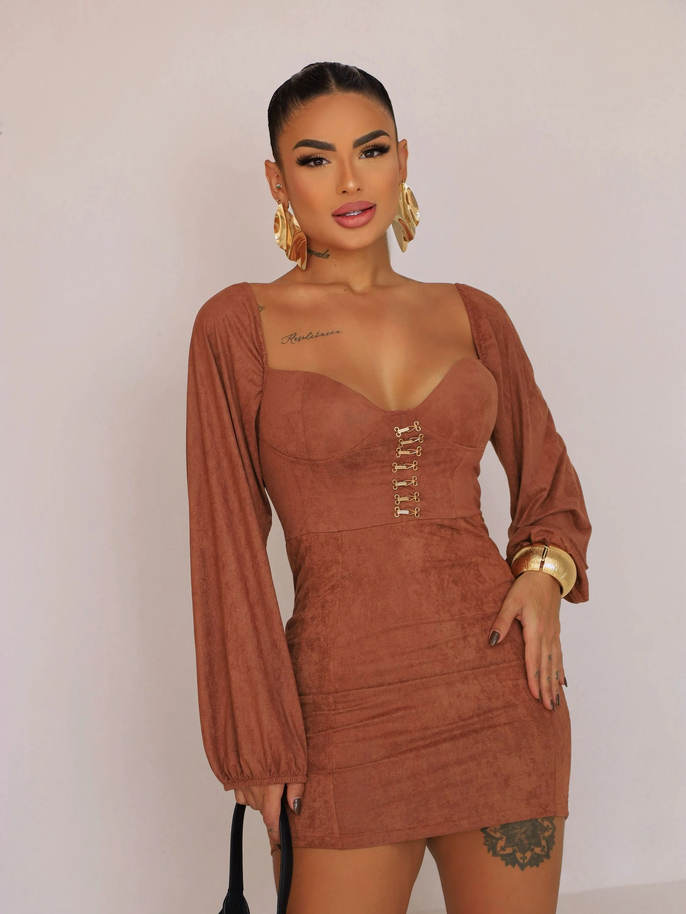 VESTIDO MANGA LONGA  BARBARA