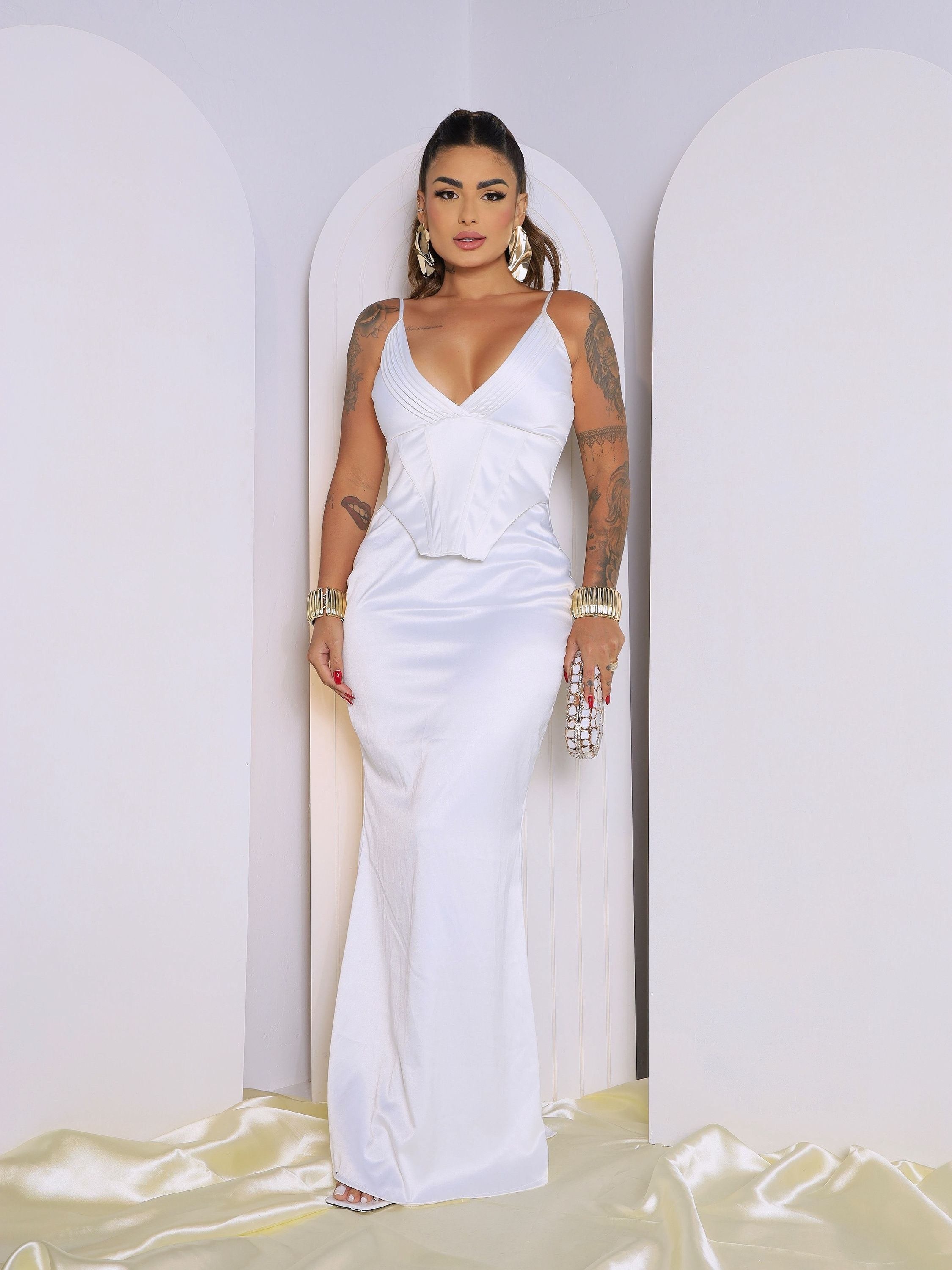 VESTIDO LONGO CETIM DANDARA