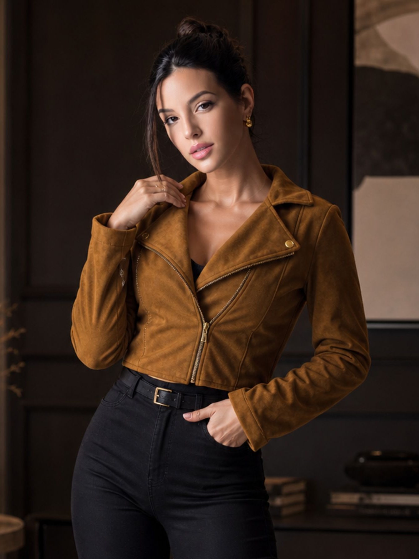 JAQUETA SUEDE ZEBE