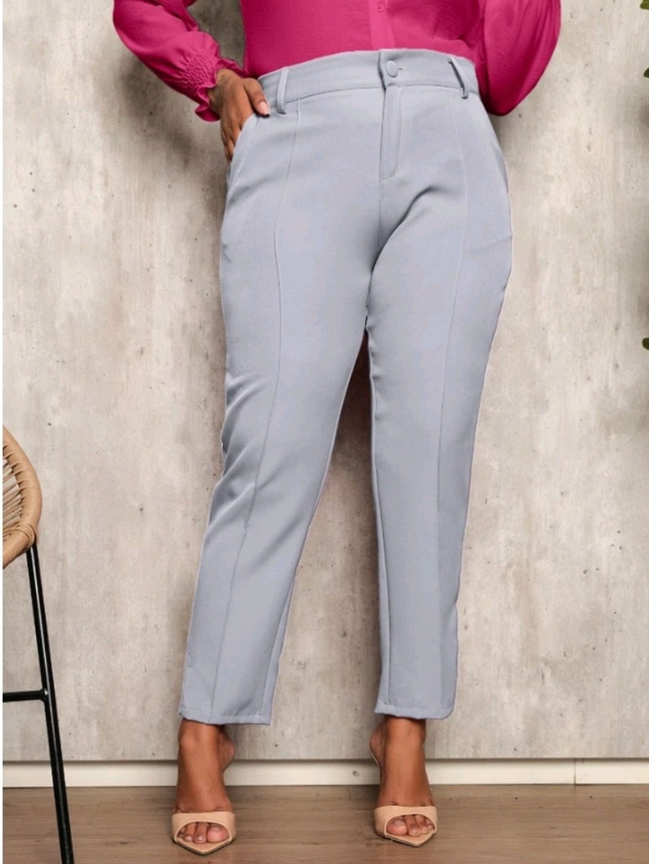 Calça Alfaiataria Plus Size Feminina C3888