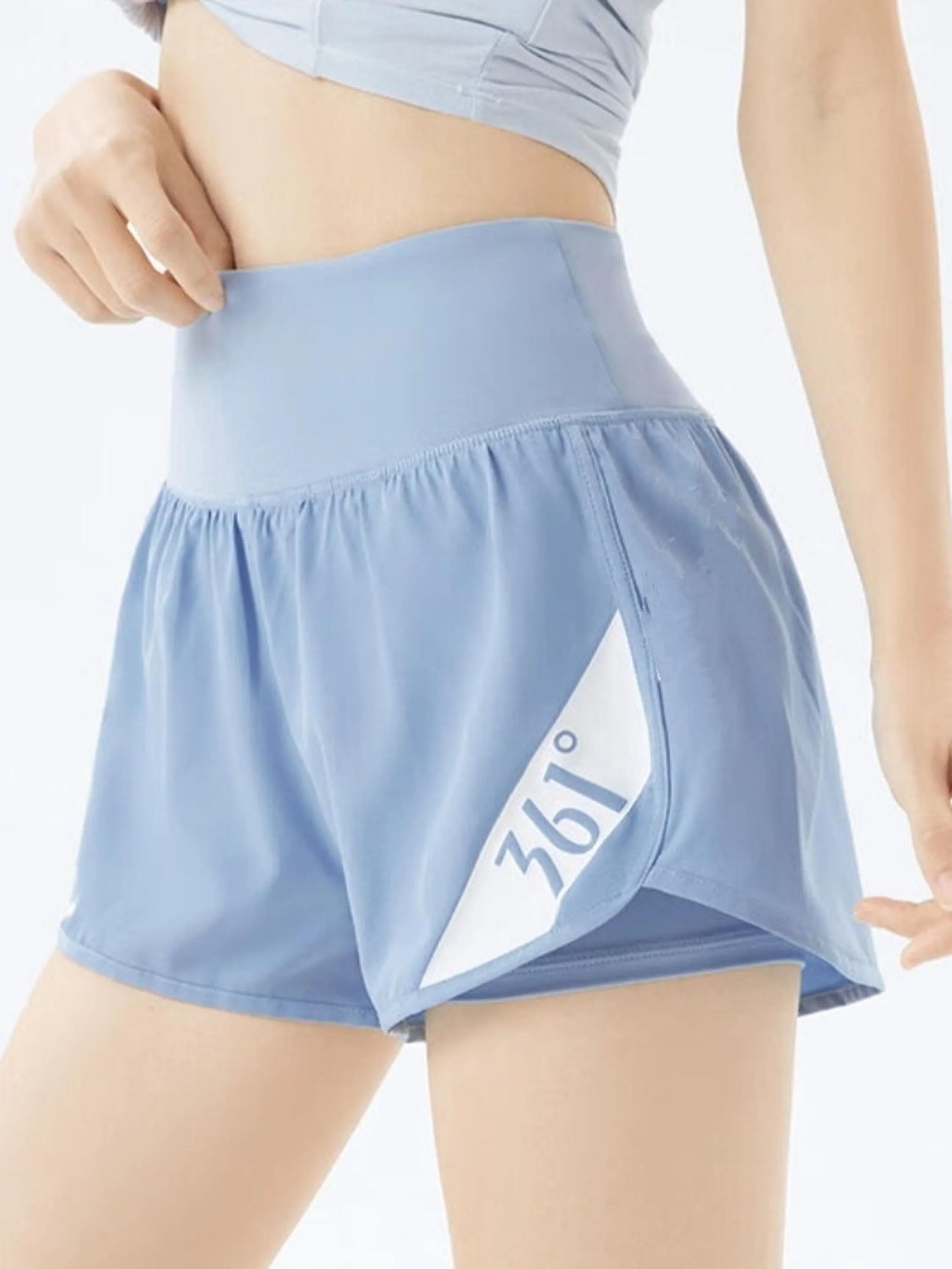 Short duplo feminino esportivo academia C365
