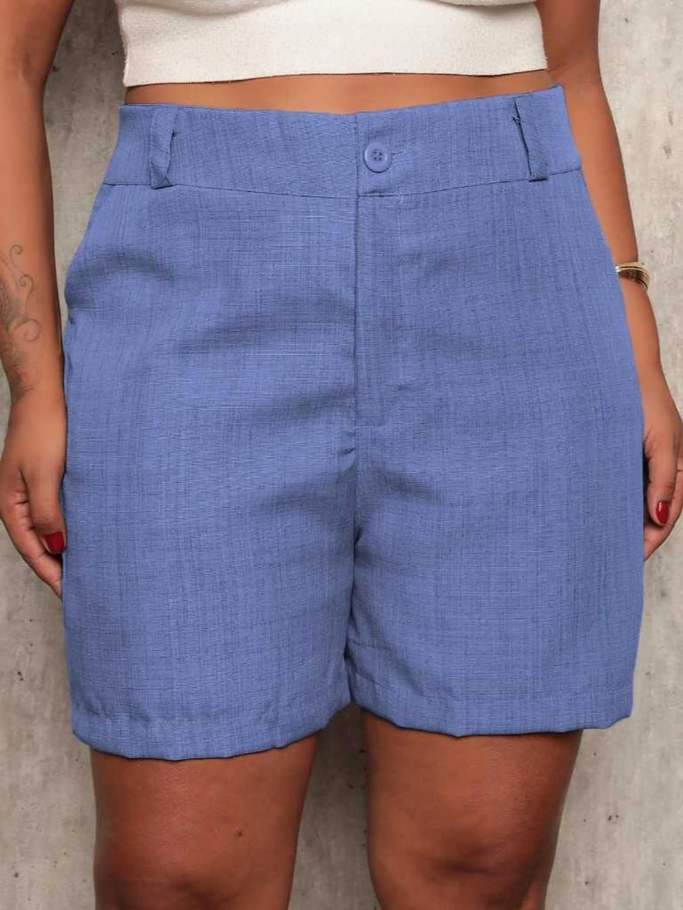 Short Linho Plus Size Confortável C3030