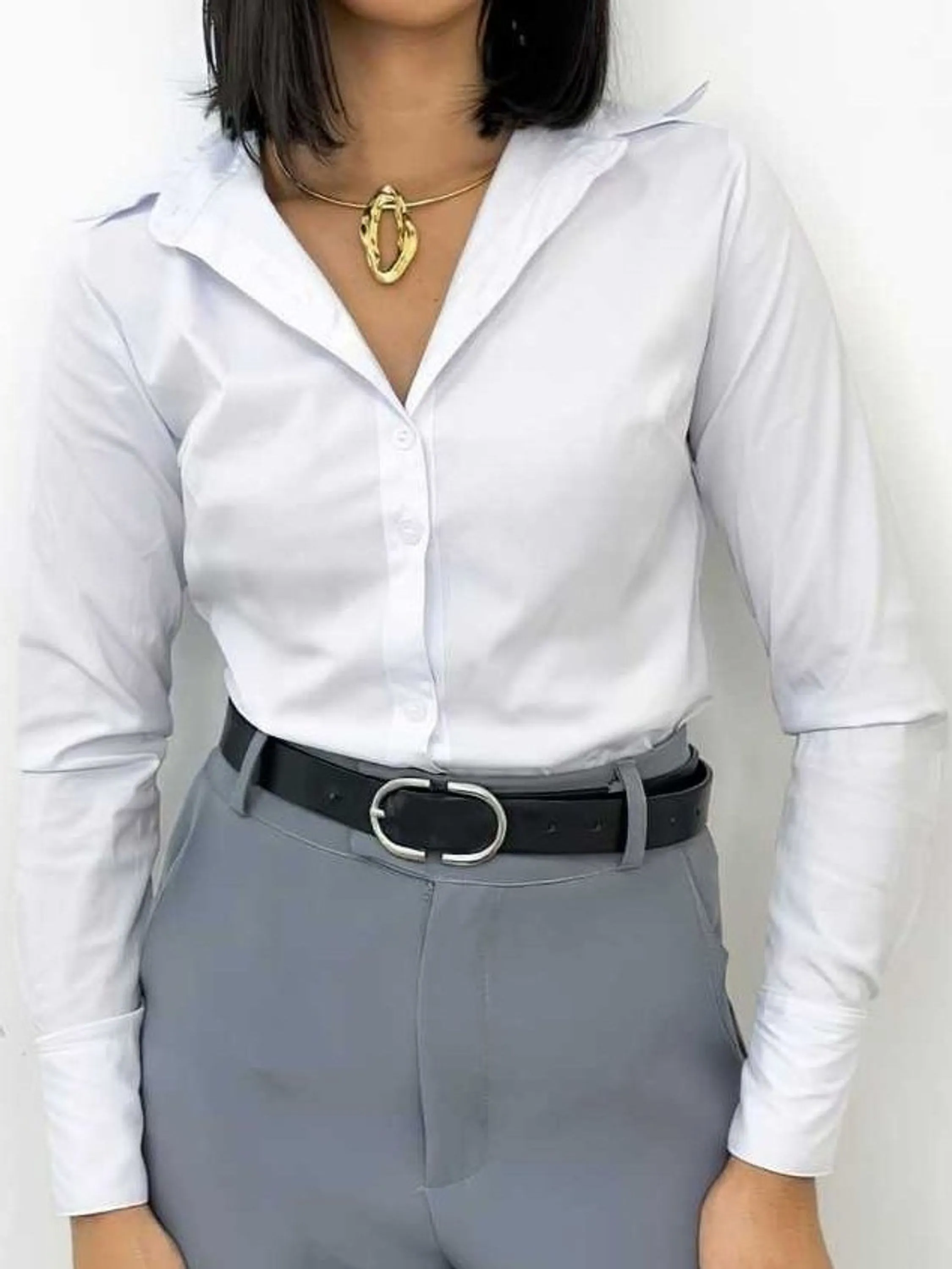 Camisa social manga longa elegante CA033