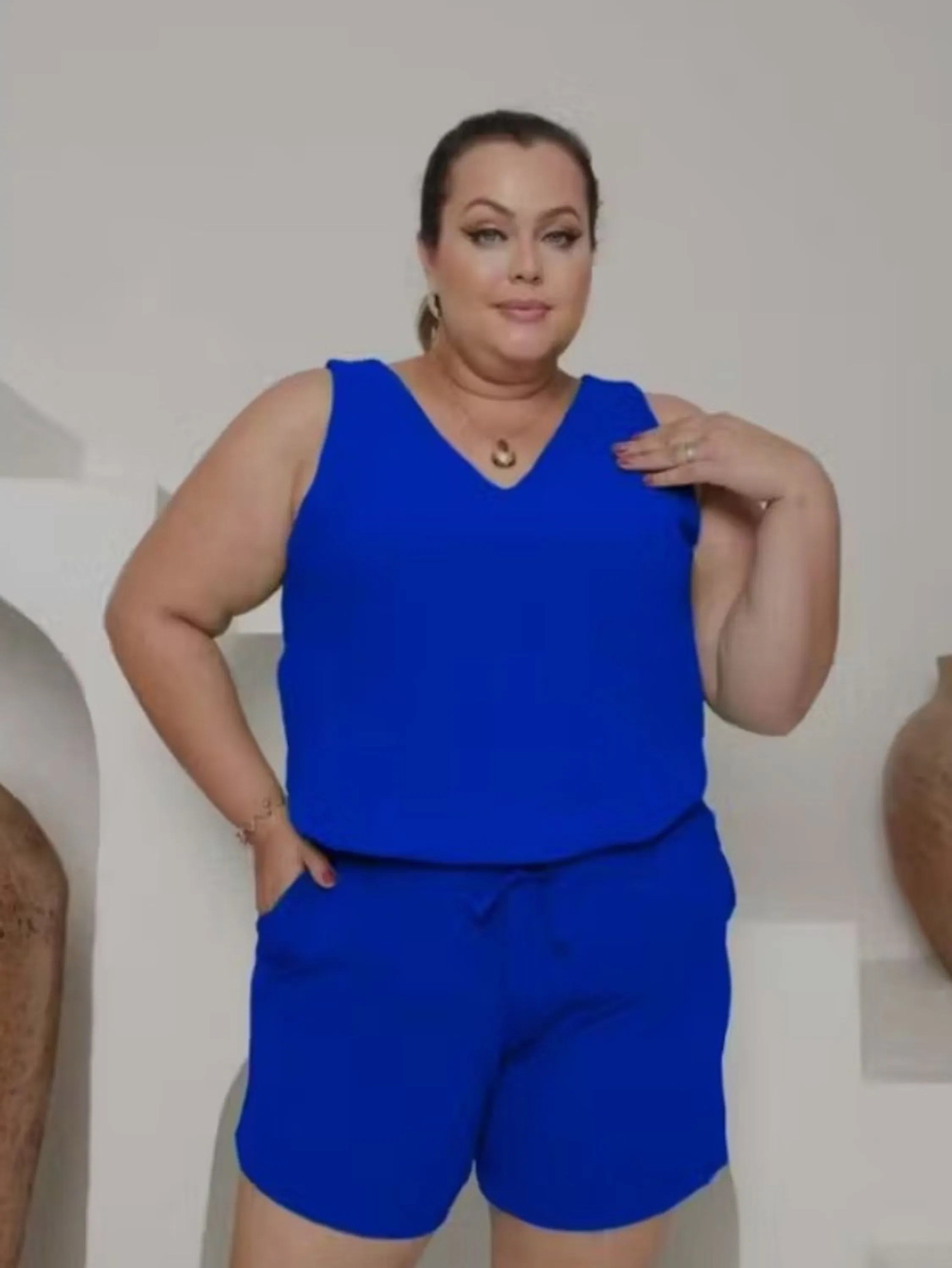 Conjunto Plus Size Alça Larga