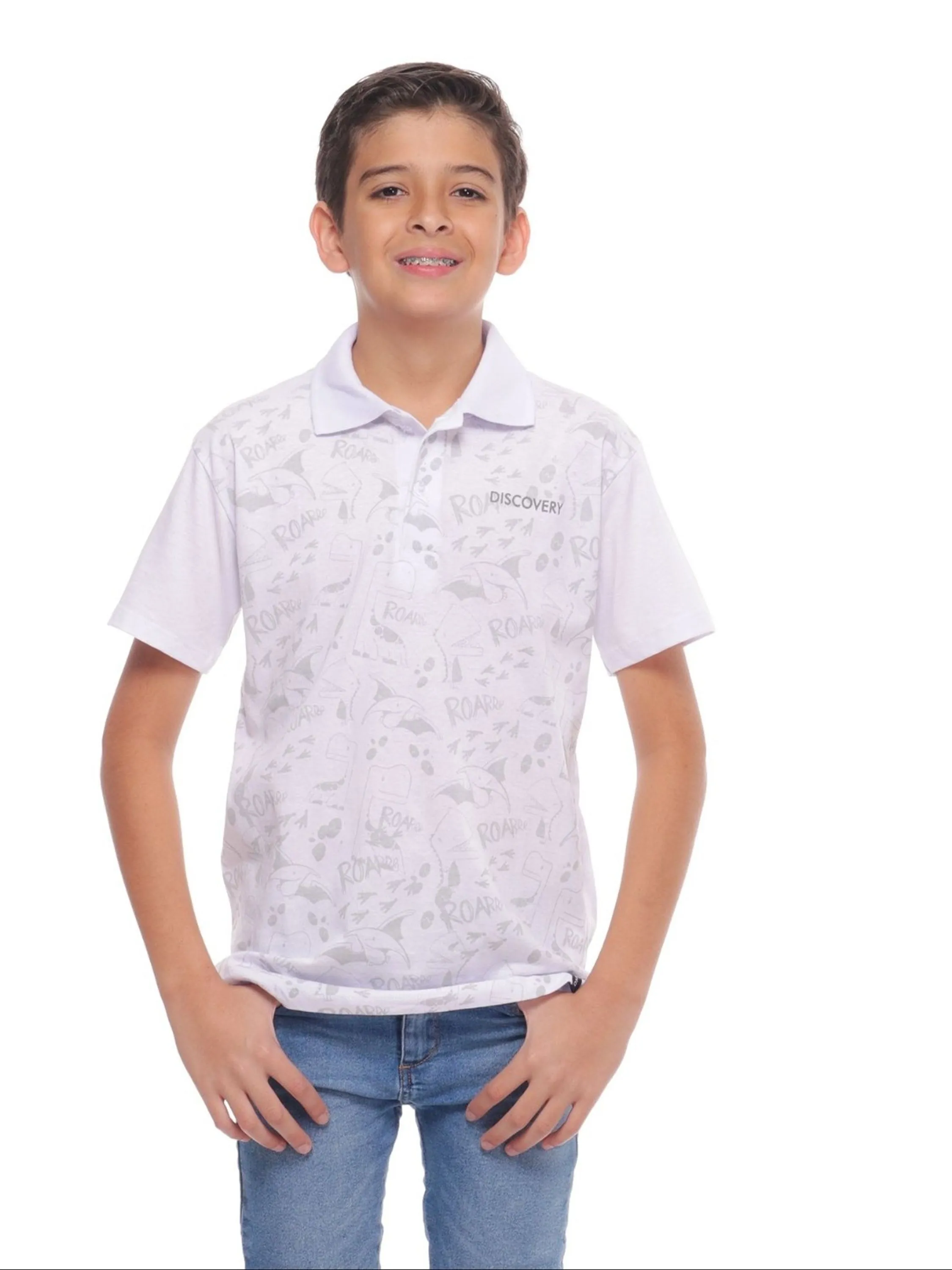 Camiseta G/Polo Infantil Estampada