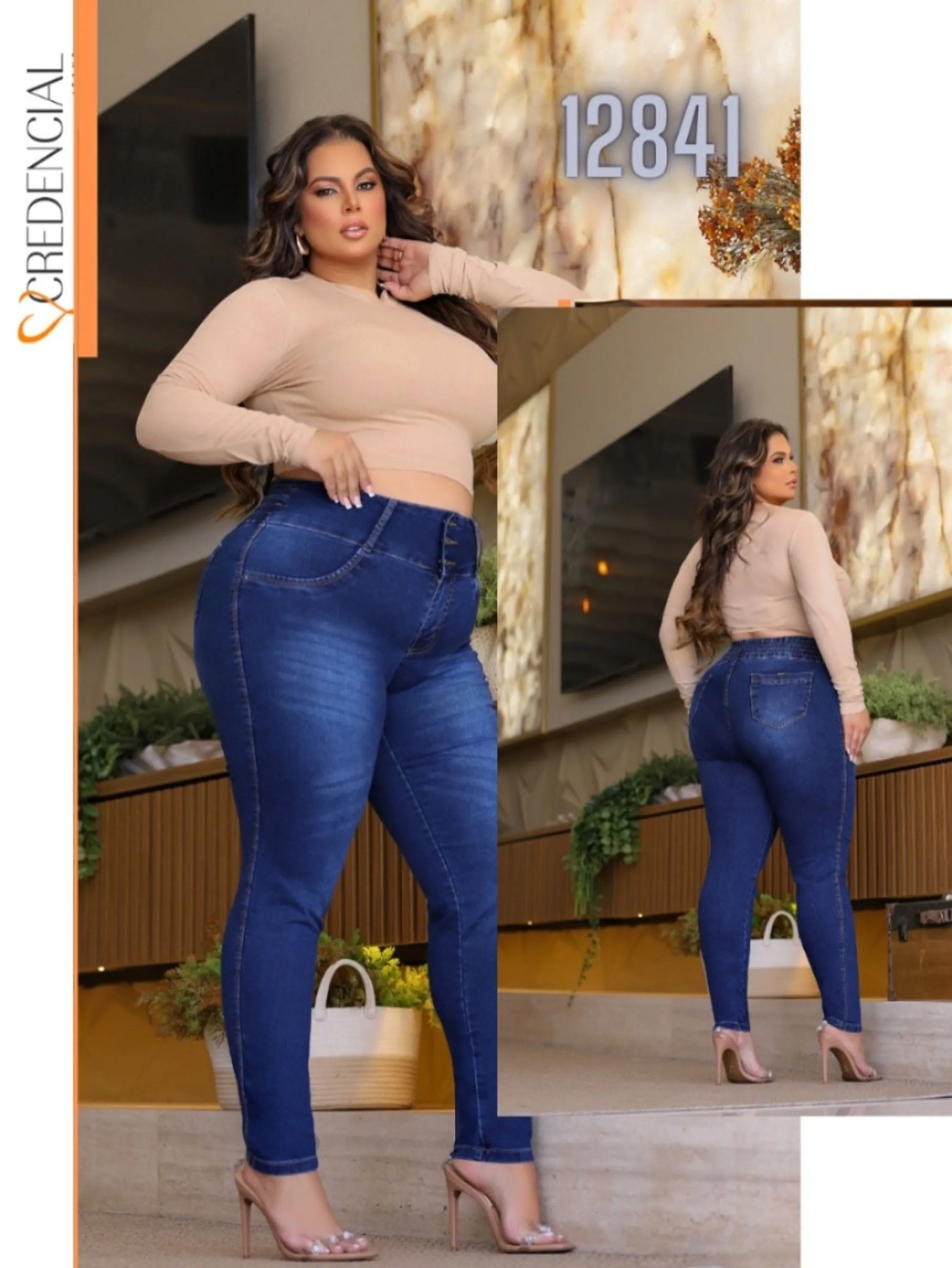 Calça jeans plus size REF 12841